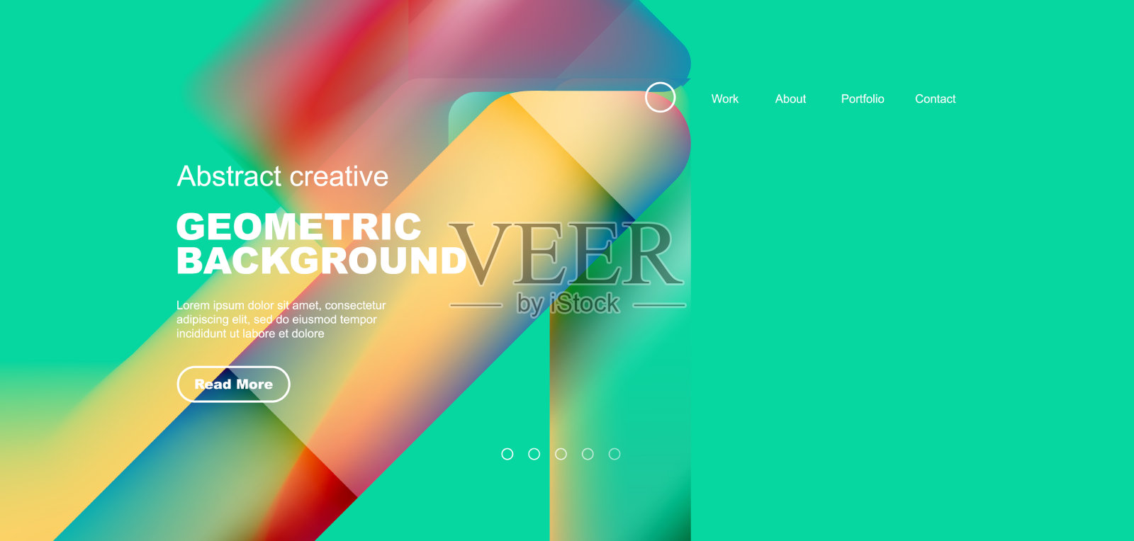 抽象新潮的几何图案海报插画图片素材