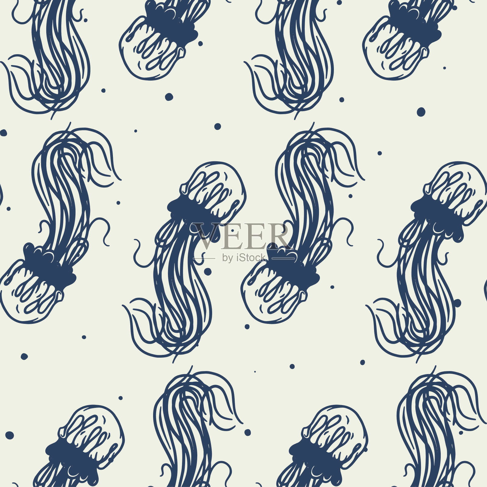 亚洲无缝图案插画图片素材