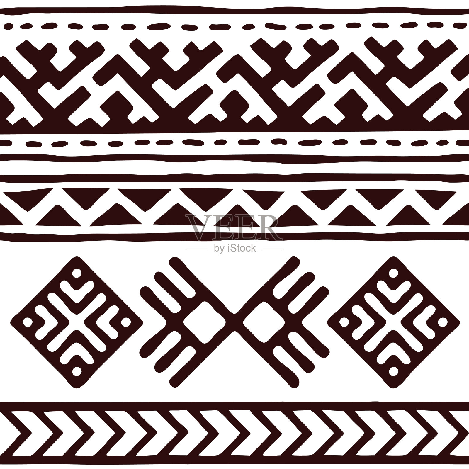 无缝图案，民族背景，手绘插画图片素材