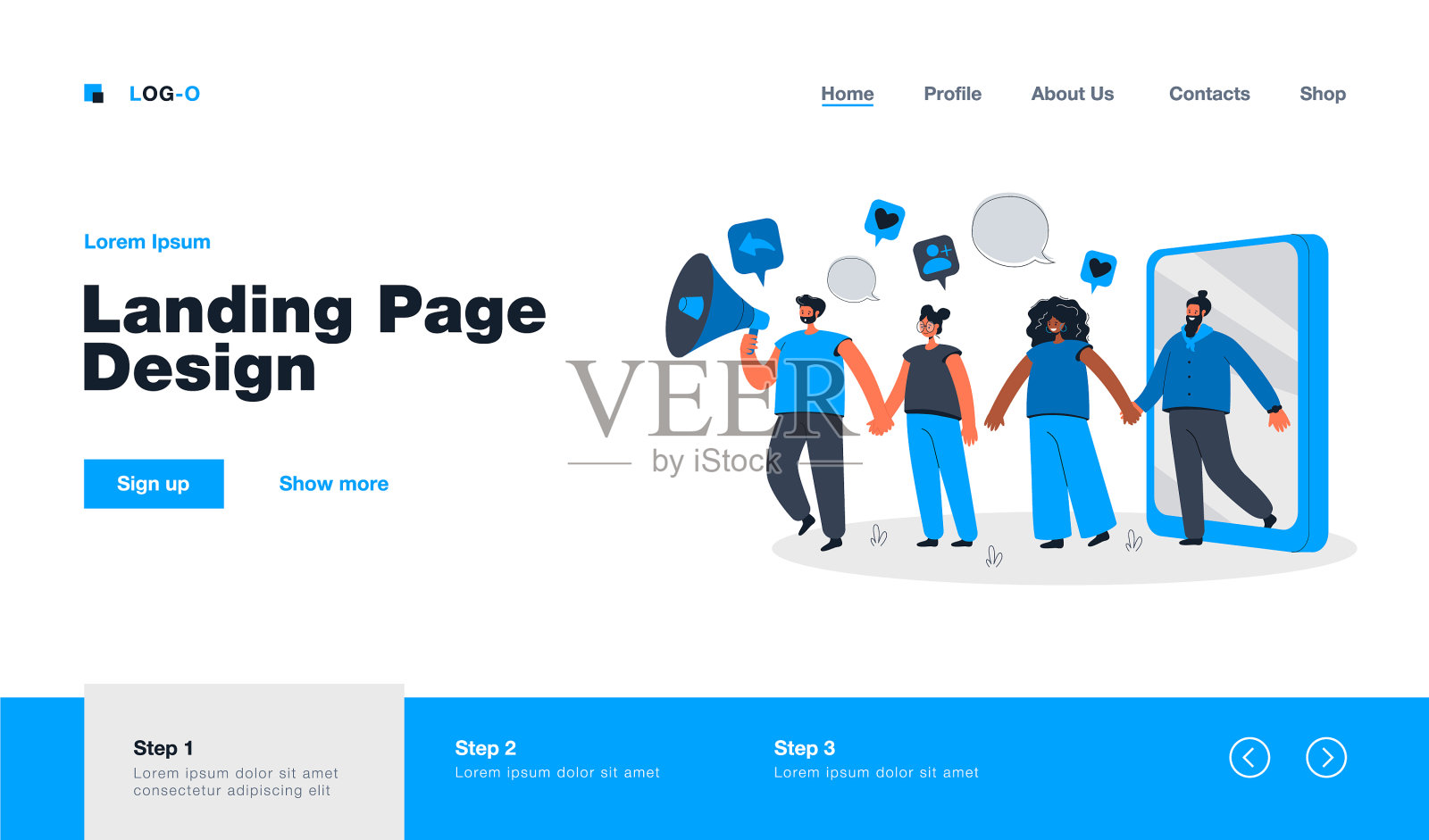 推荐营销策略插画图片素材