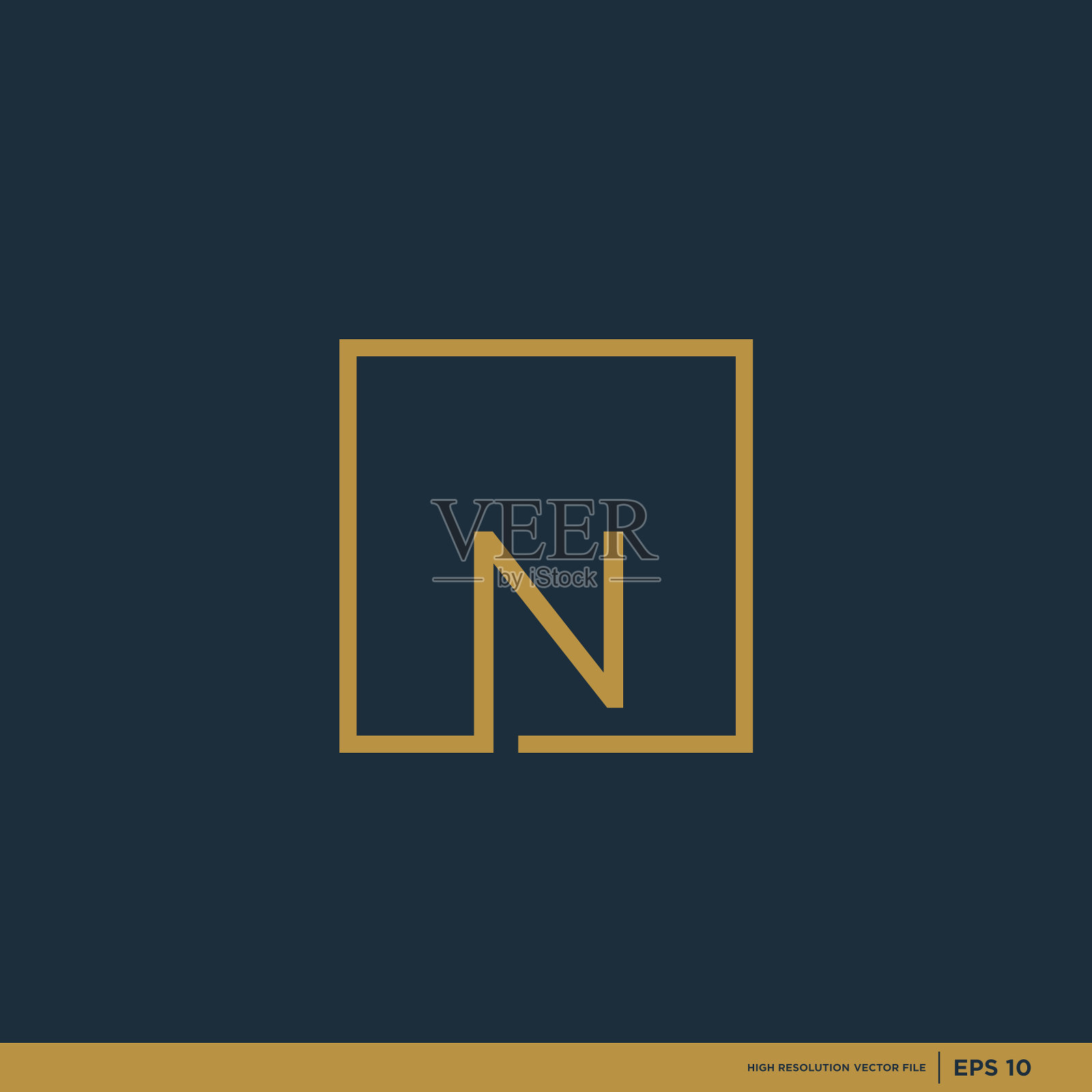 字母标志具有独特的干净和优雅的形状插画图片素材