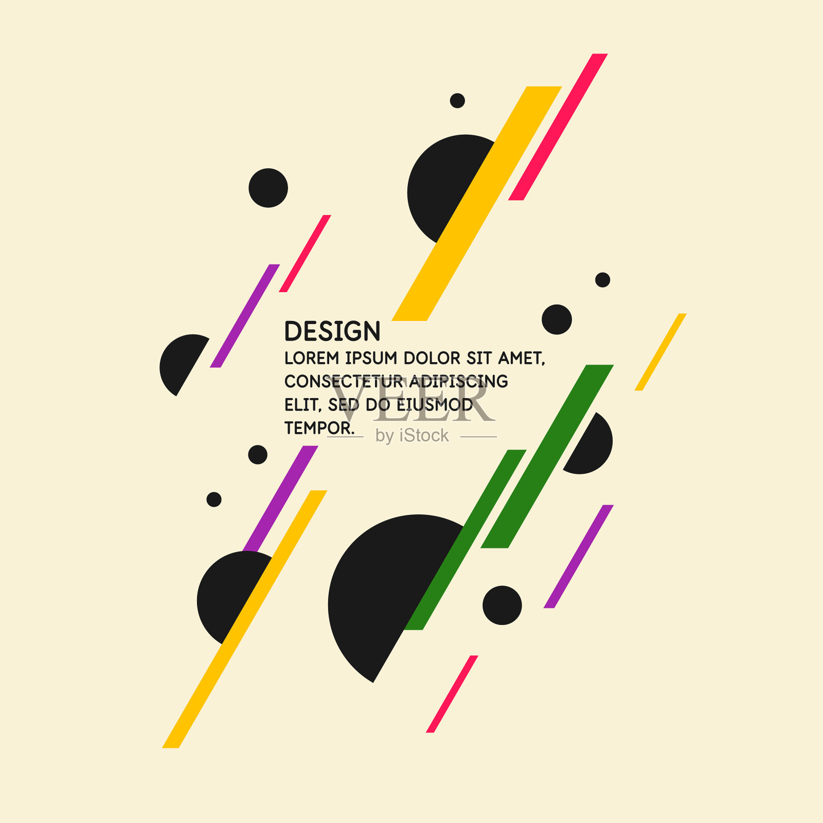 构图用抽象的几何图形插画图片素材