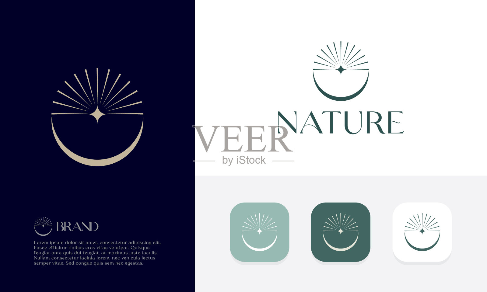 自然的标志。插画图片素材