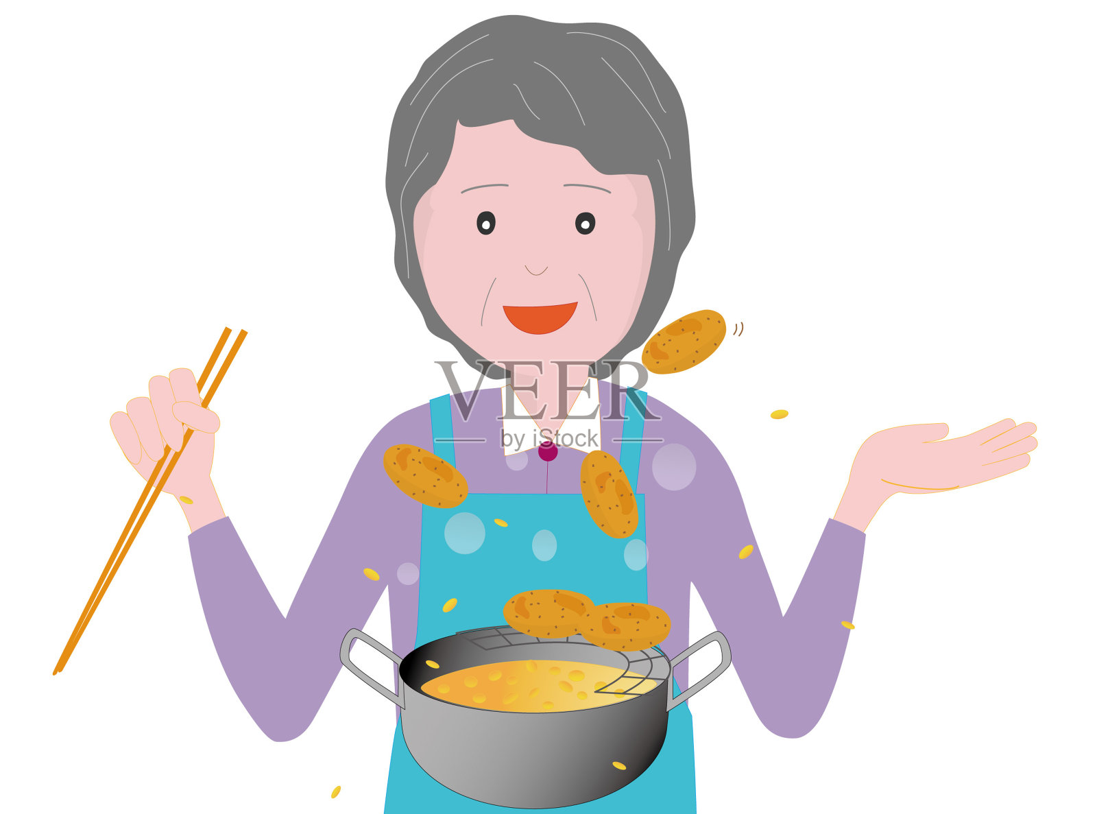 高级烹饪插画图片素材