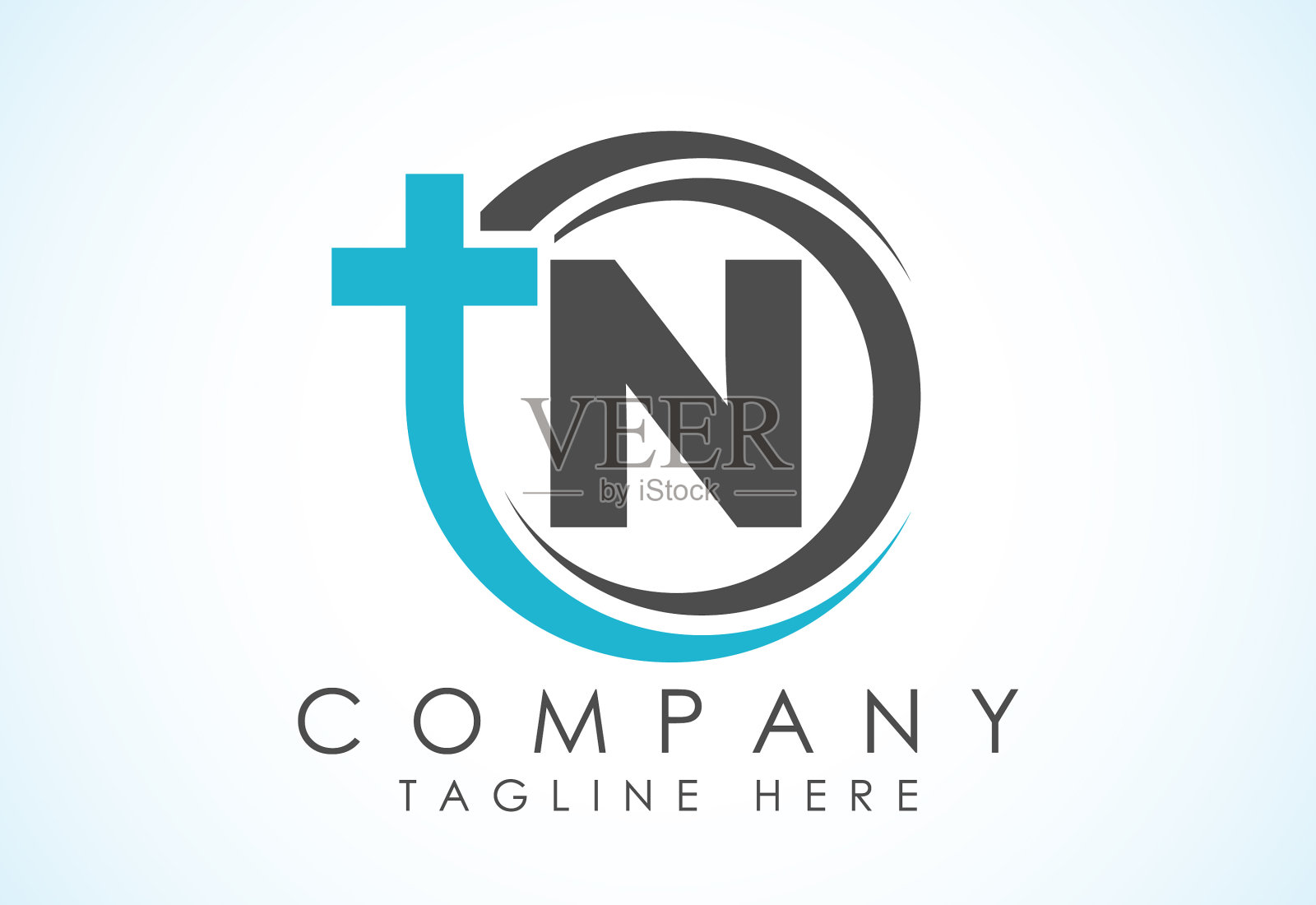 英文字母n与教堂标志标志插画图片素材