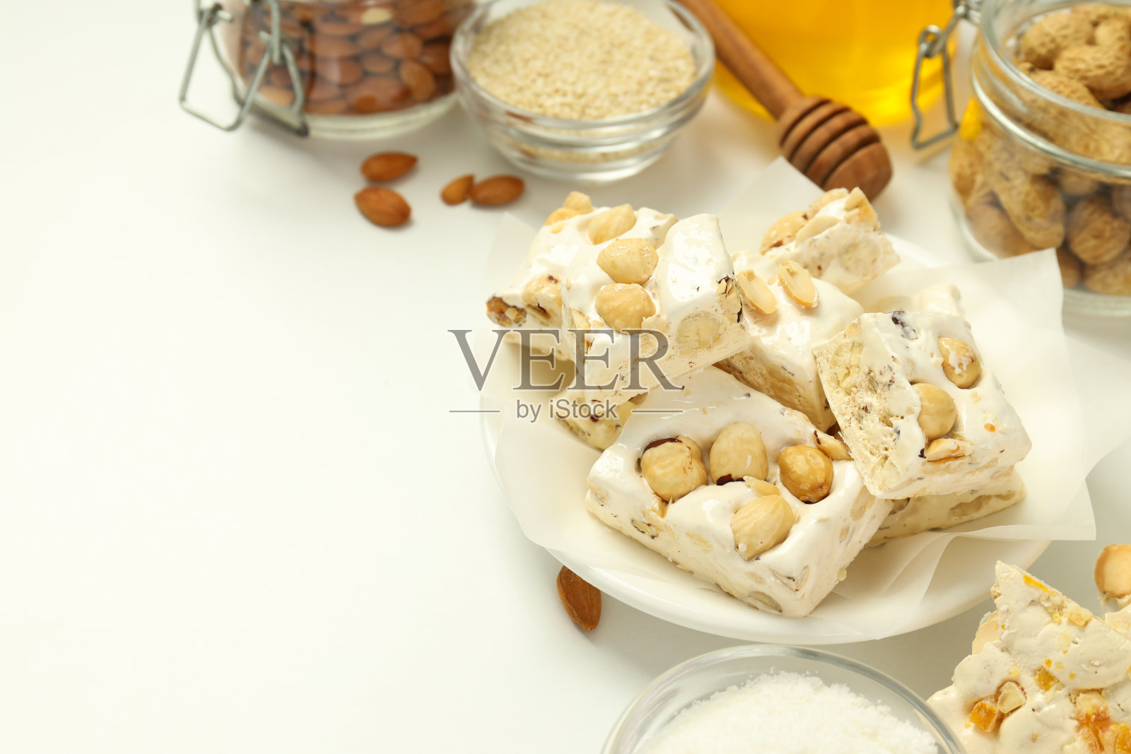 美食概念，牛轧糖，文字空间照片摄影图片