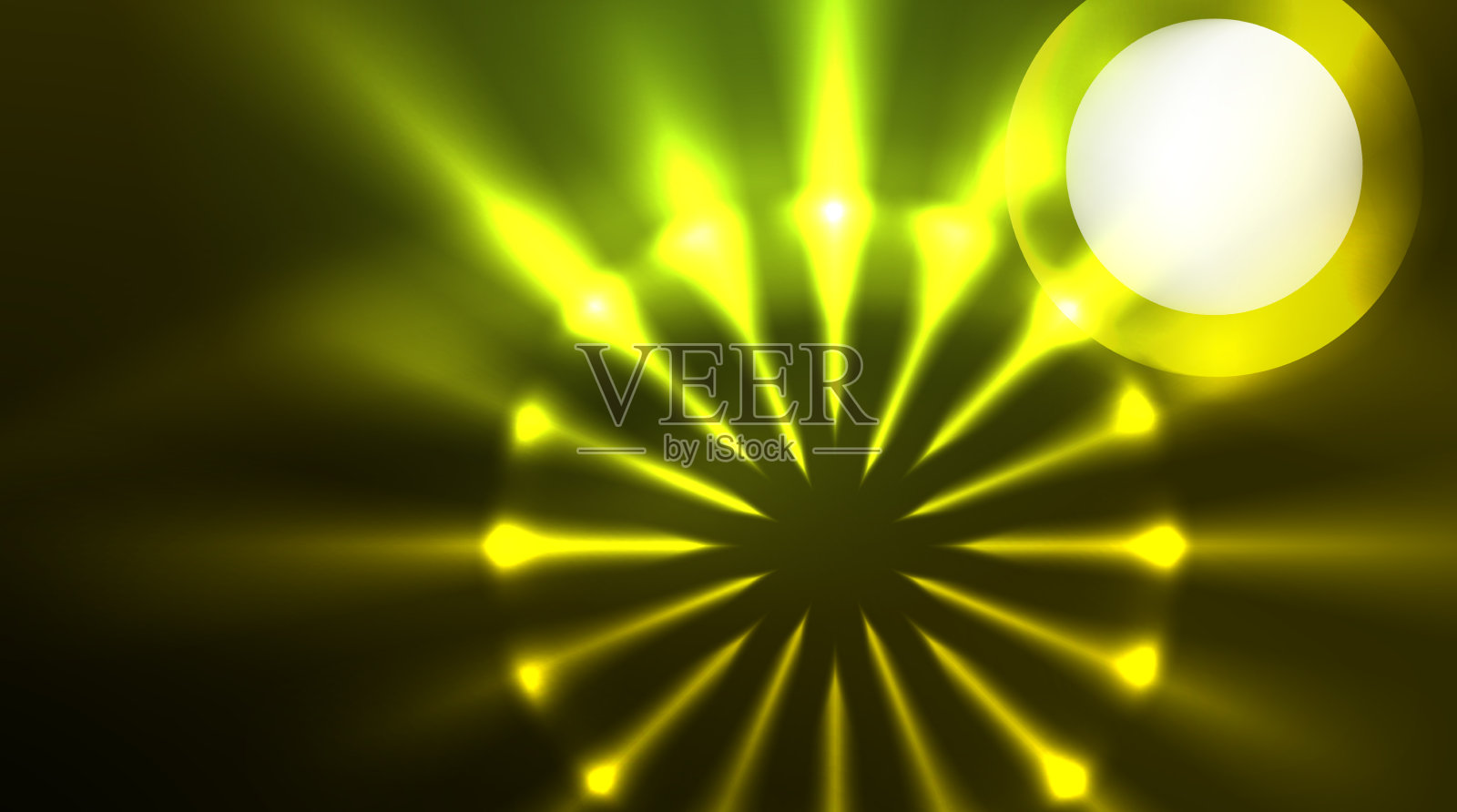 霓虹灯发光圈神奇能量空间光插画图片素材