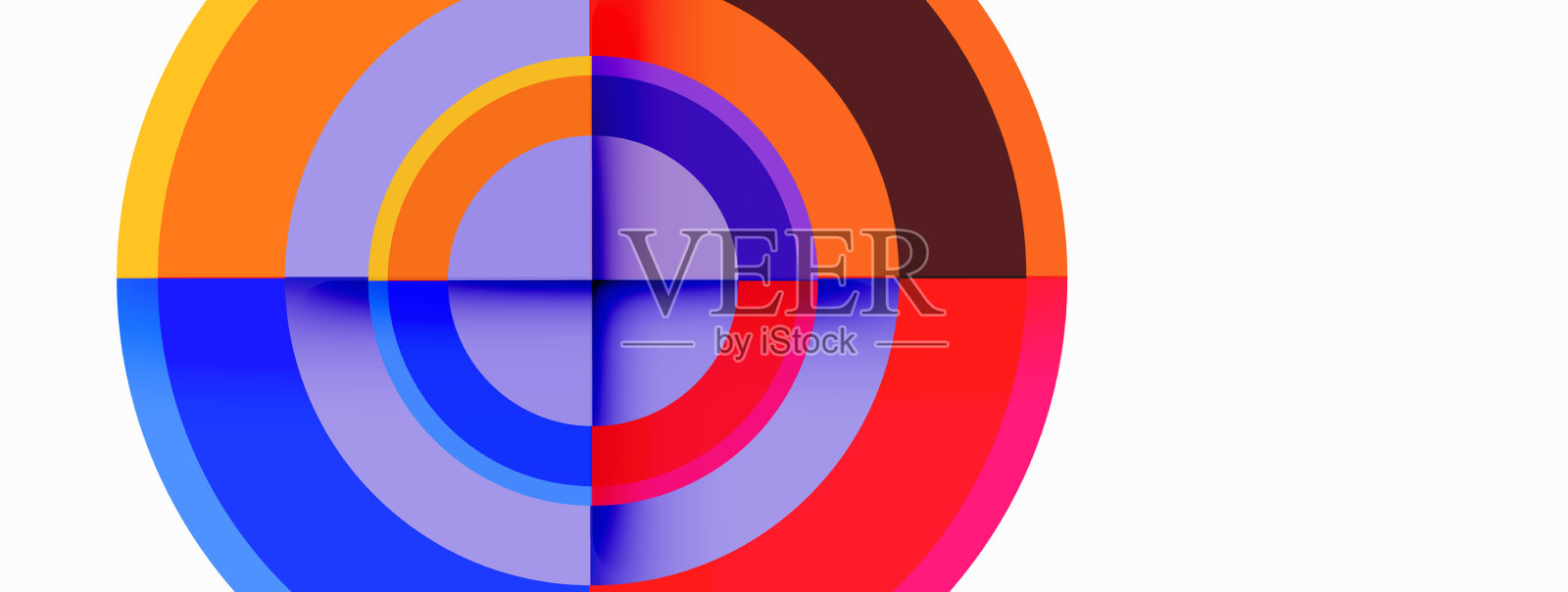 圆形新潮的最小几何抽象插画图片素材