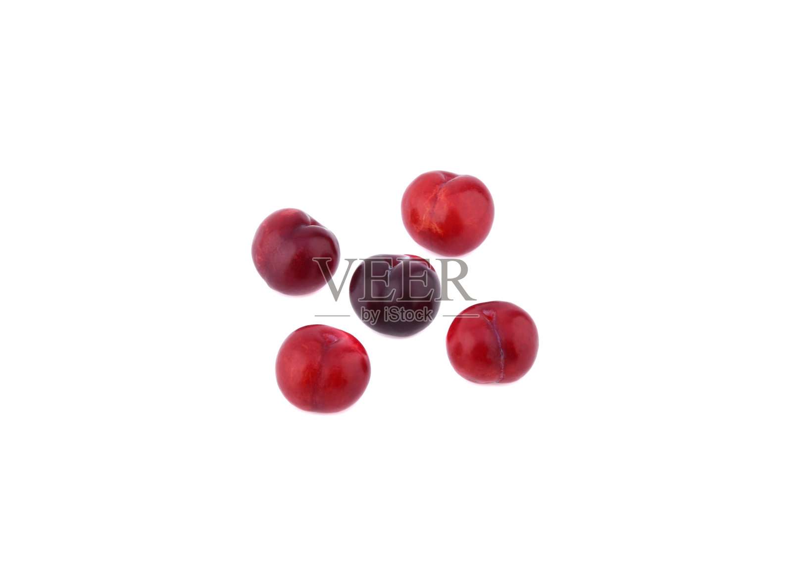 红梅果实孤立在白色背景上。照片摄影图片