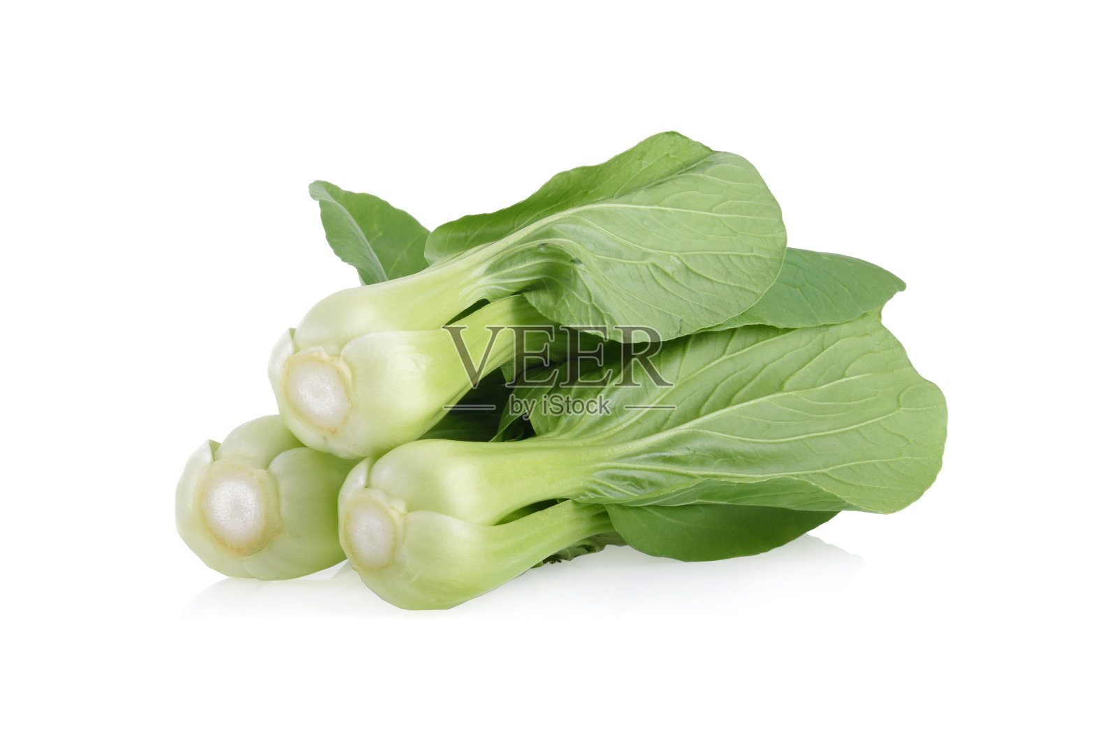 小白菜蔬菜孤立在白色的背景上。照片摄影图片