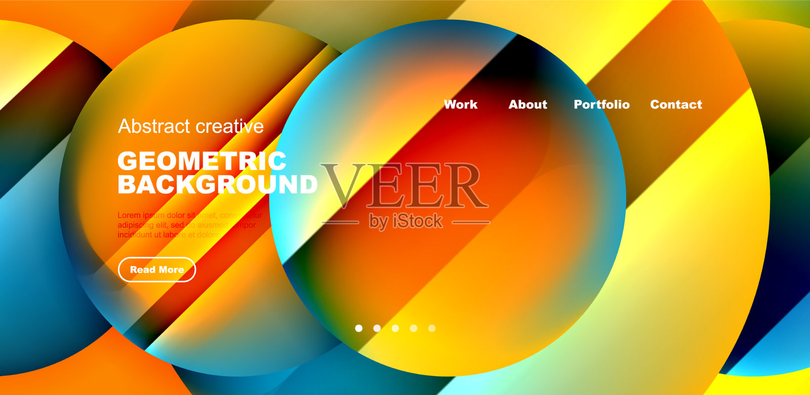 有光泽表面和光影的圆圈插画图片素材