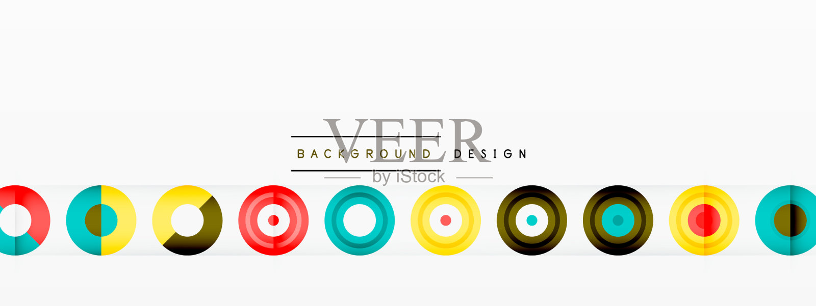 抽象背景与圆形对称网格插画图片素材