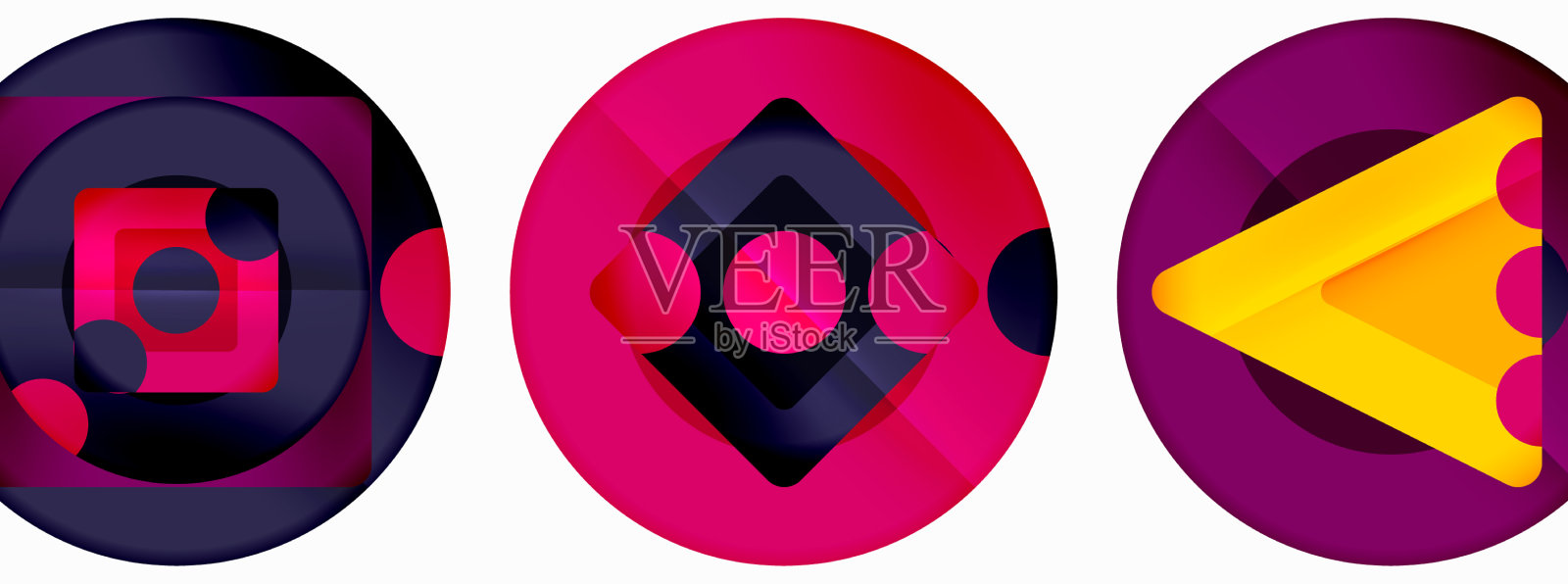 三角形和圆形的抽象背景插画图片素材