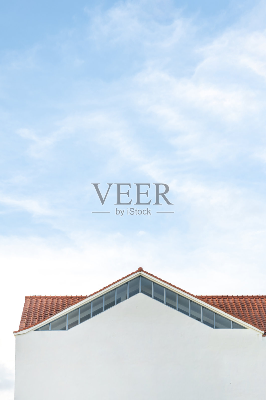 一个极简主义风格的几何建筑的一角照片摄影图片