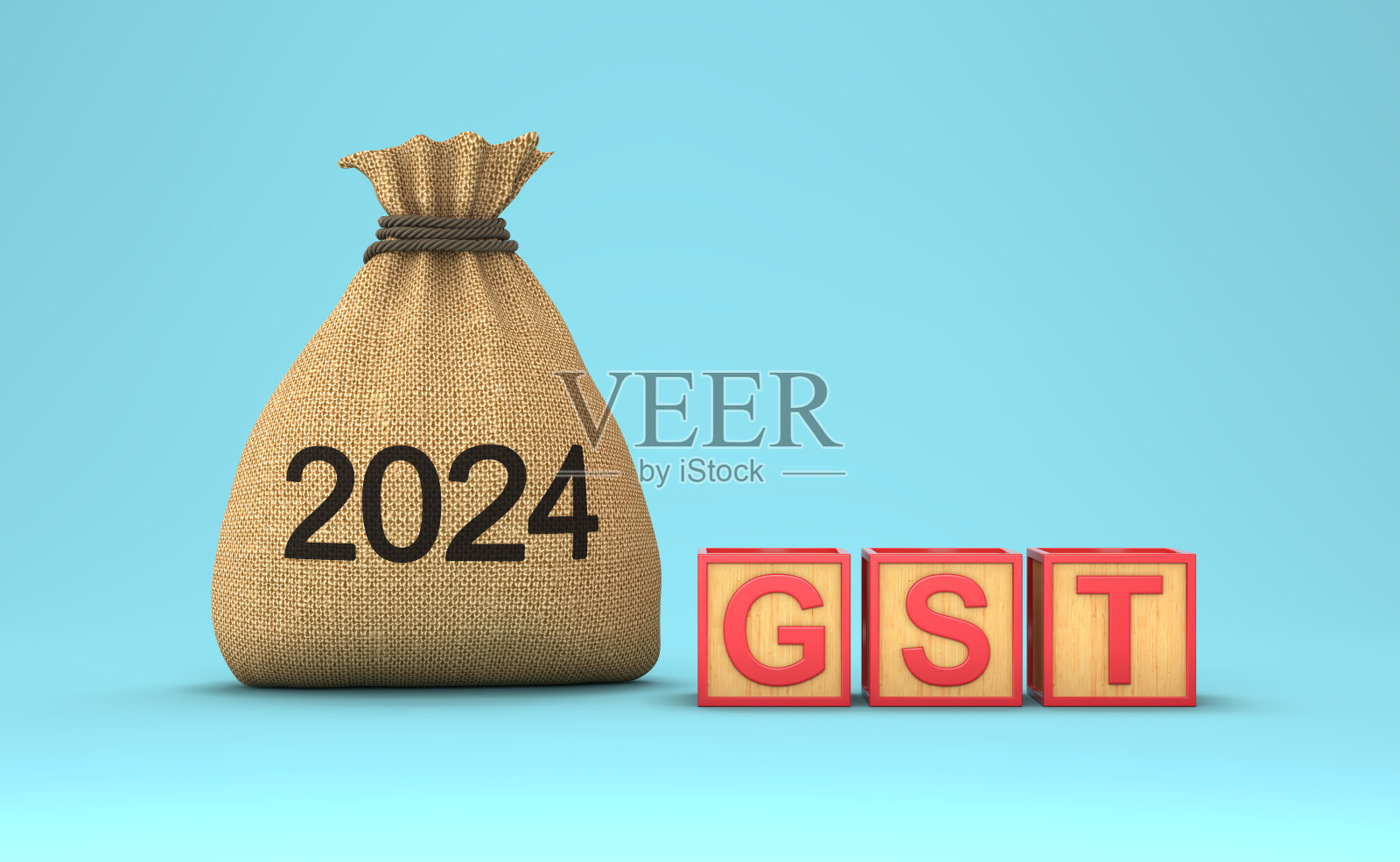 新年2024创意设计概念与消费税照片摄影图片