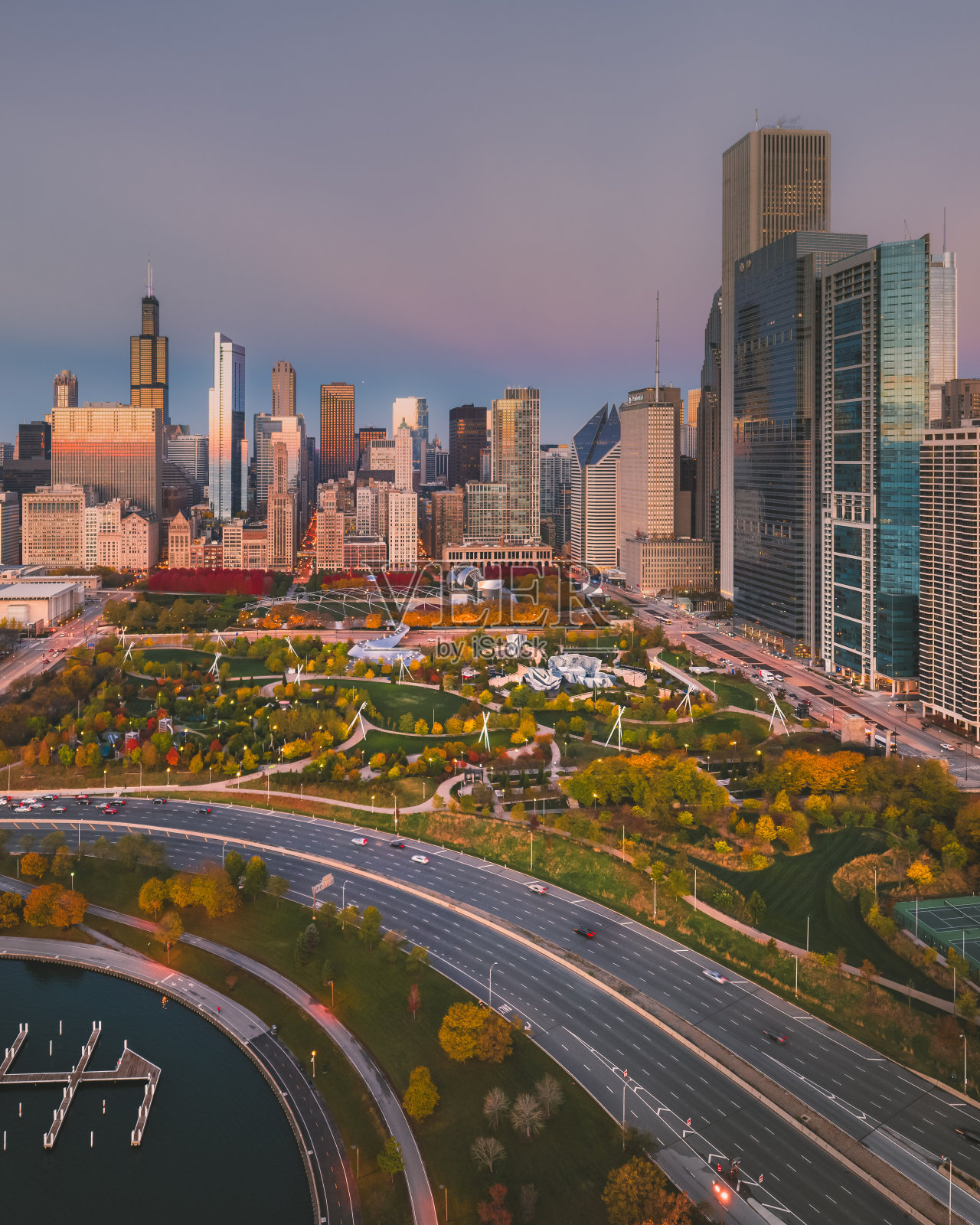 芝加哥的秋天照片摄影图片