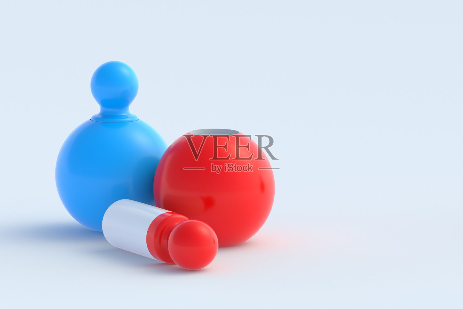 孩子的发展。逻辑玩具娃娃。教育游戏。几何图形。副本的空间。三维渲染照片摄影图片