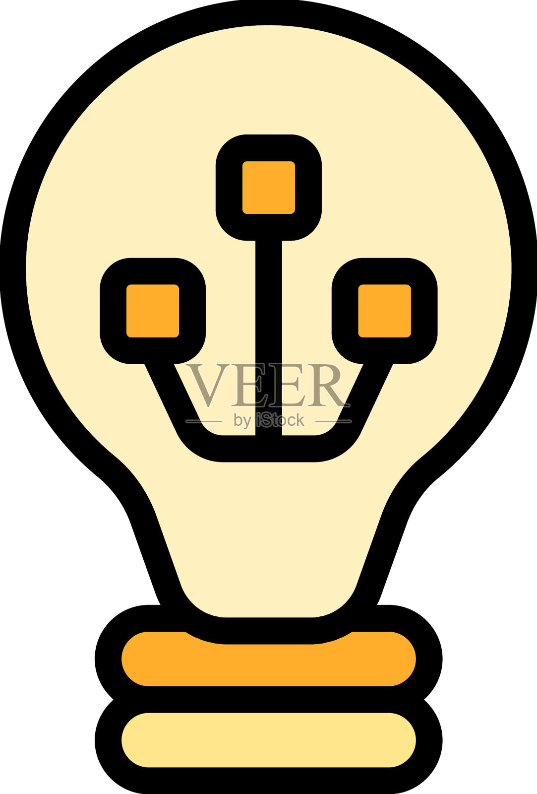 智能灯泡图标扁平图标素材