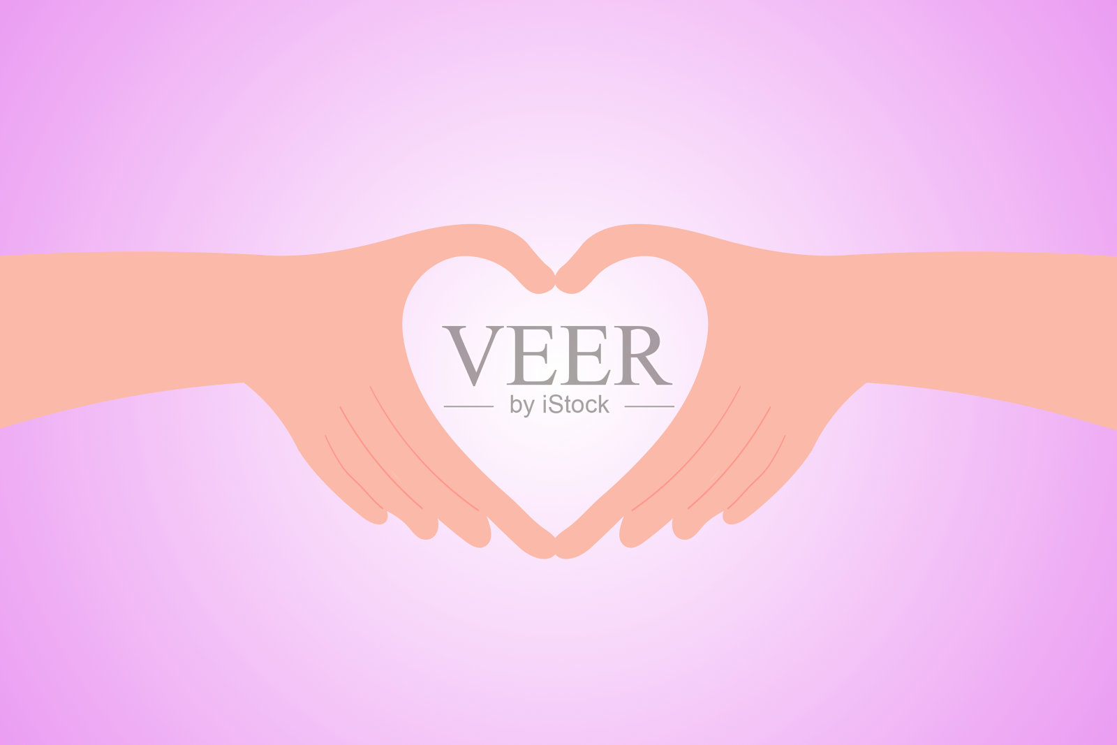 用手做一颗心插画图片素材