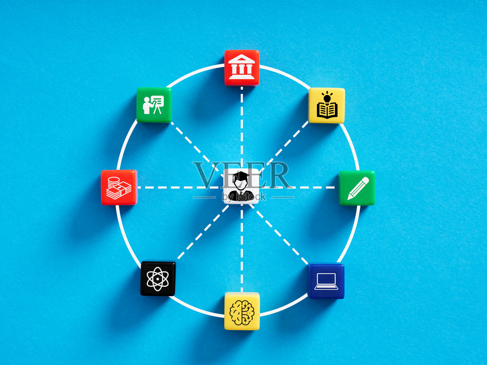 毕业和教育。获得大学学位所必需的技能和方面。知识和教学……照片摄影图片