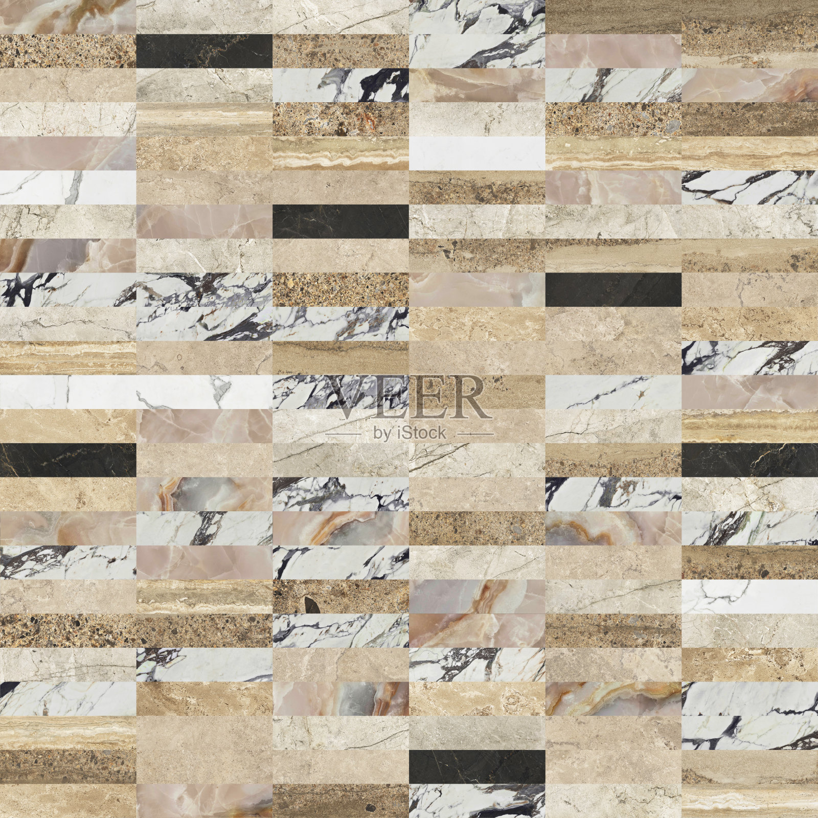 创意拼接图案混合了几种大理石和石头，拱门和装饰墙纸，地板，墙壁，家庭和数字使用。照片摄影图片