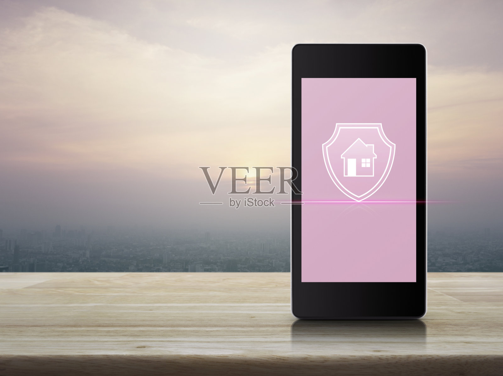 经营居家保险和安全在线概念照片摄影图片