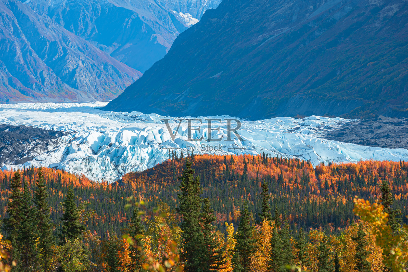 阿拉斯加的马塔努斯卡冰川照片摄影图片
