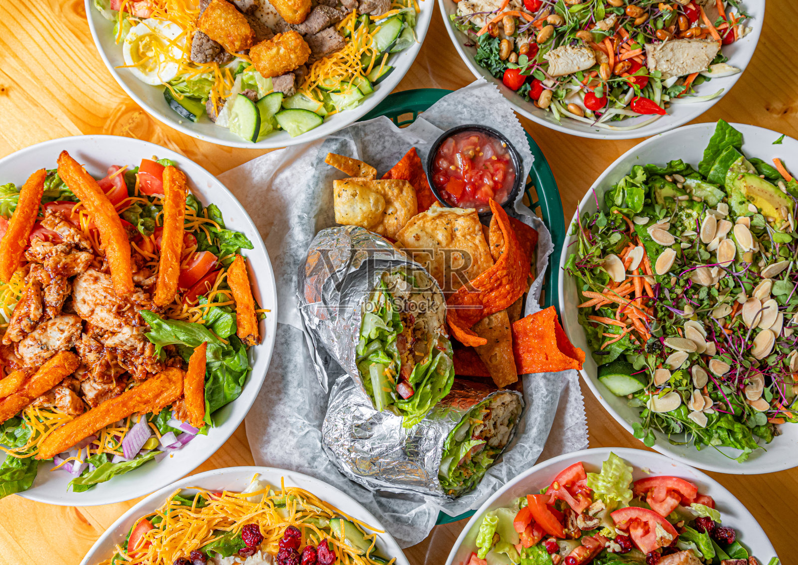 食物照片-各种主菜，开胃菜，甜点等。照片摄影图片