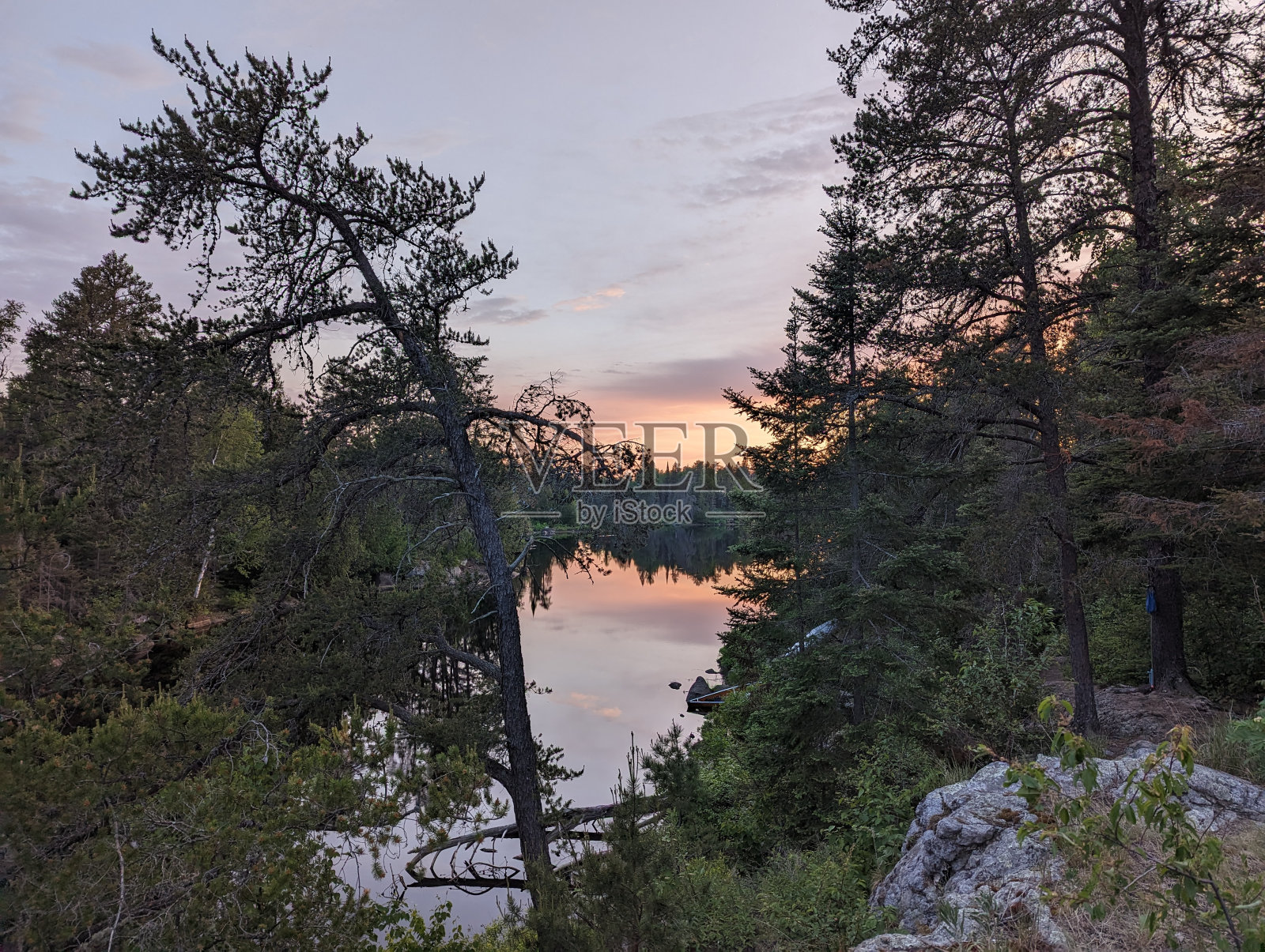 马尔伯格湖，边界水域独木舟区荒野照片摄影图片