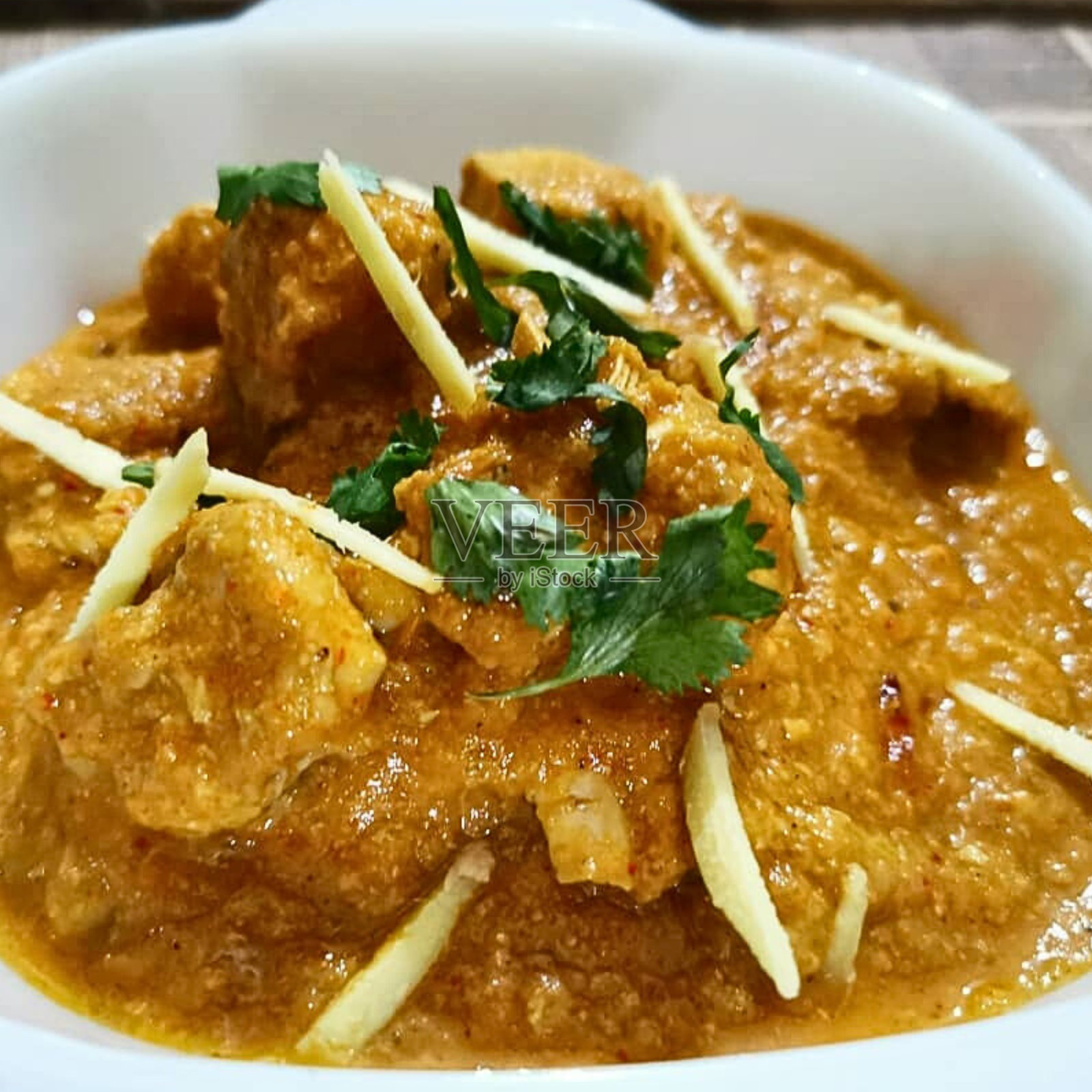 黄油鸡-经典的奶油般的印度美食照片摄影图片