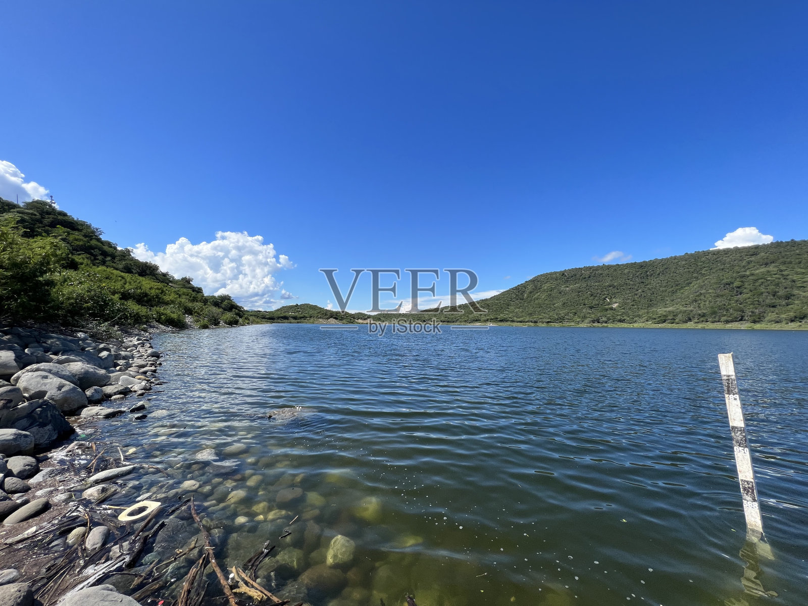 多米尼加湖岸照片摄影图片