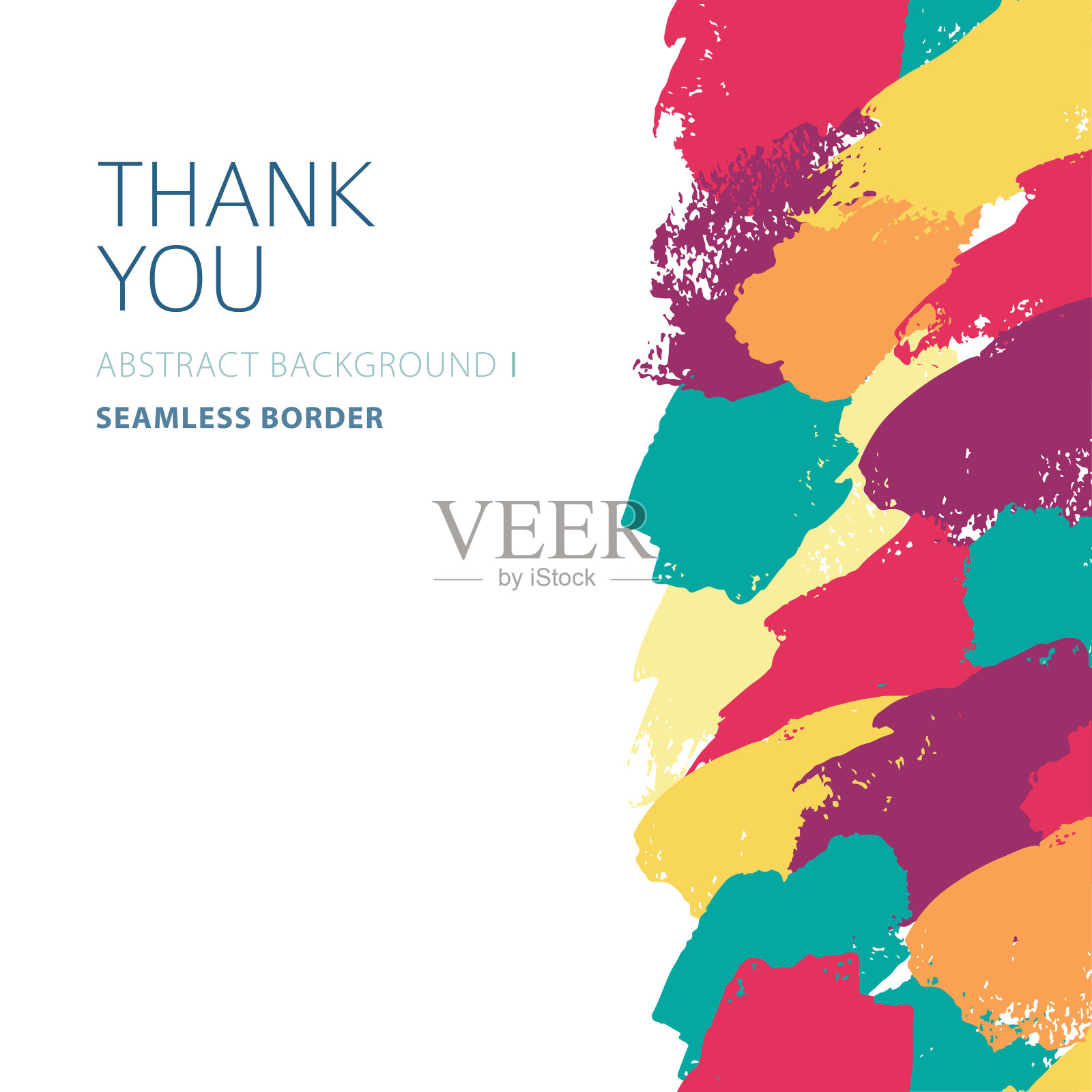 无缝边界与彩色垃圾污渍插画图片素材