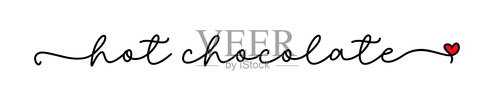 热巧克力。矢量标志字。插画图片素材