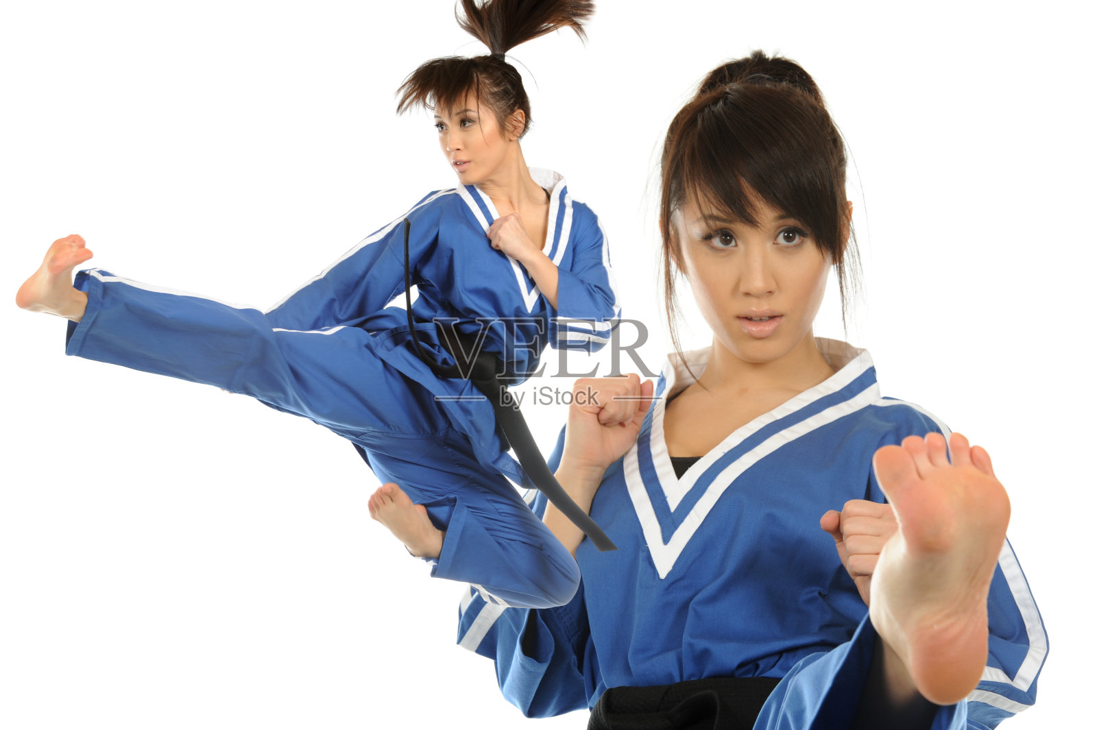 跆拳道踢腿照片摄影图片