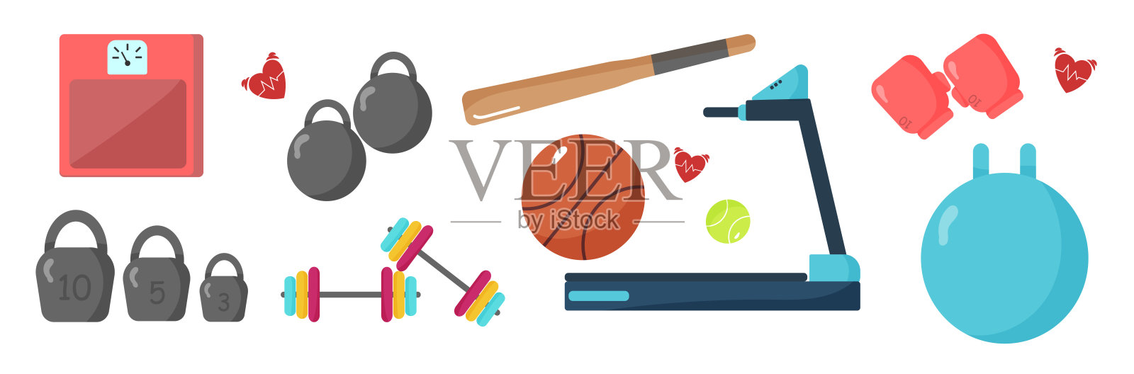 运动器材插画图片素材