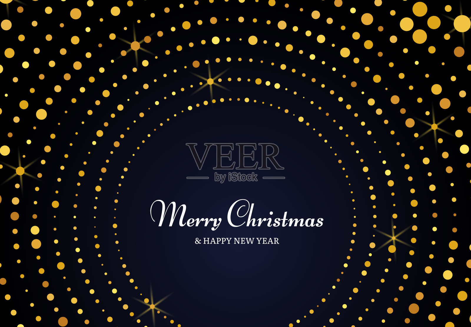 金色闪光图案的圣诞节快乐插画图片素材