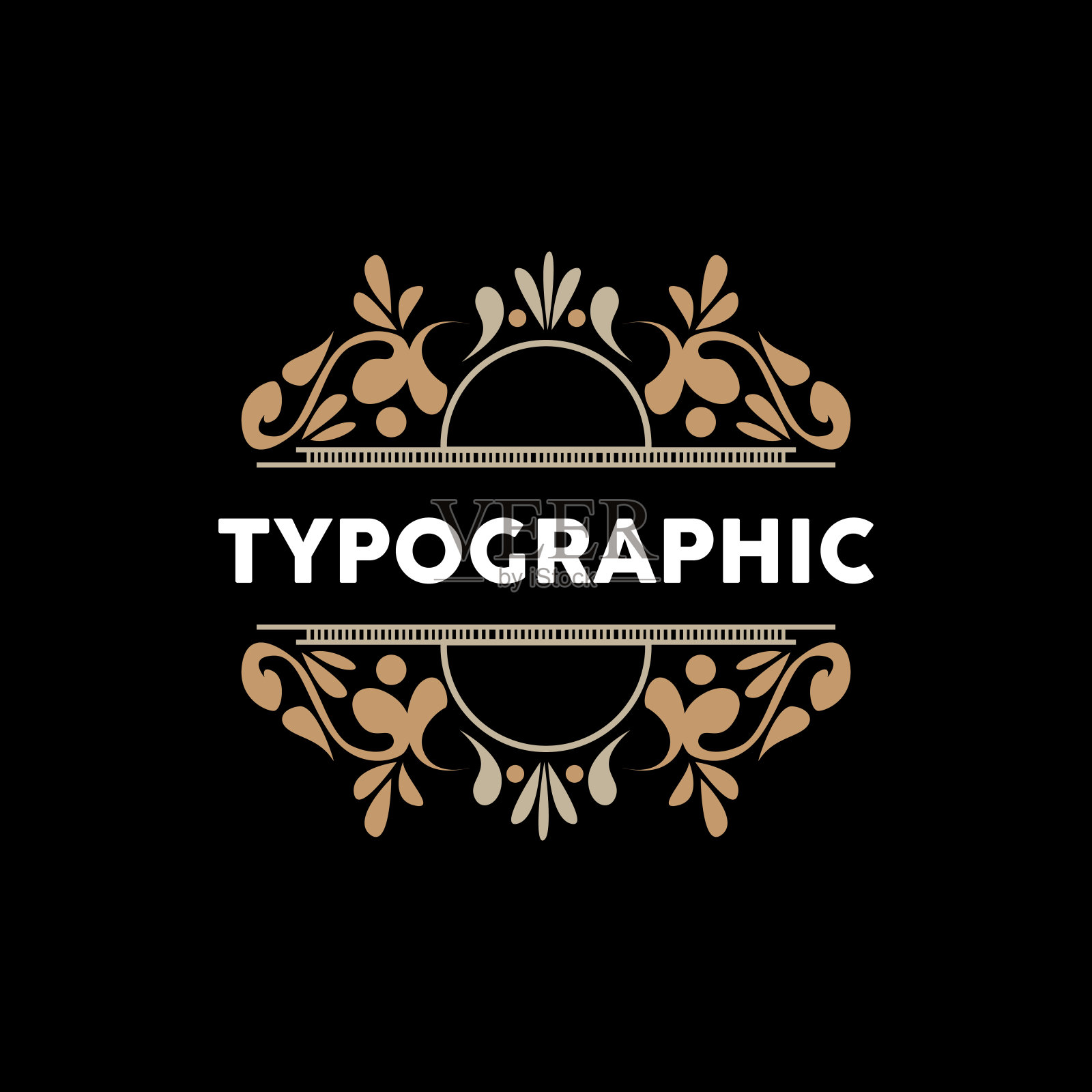 矢量装饰复古排版元素，贺卡设计，花式装饰书法邀请，复古风格丝带标签和徽章插画图片素材