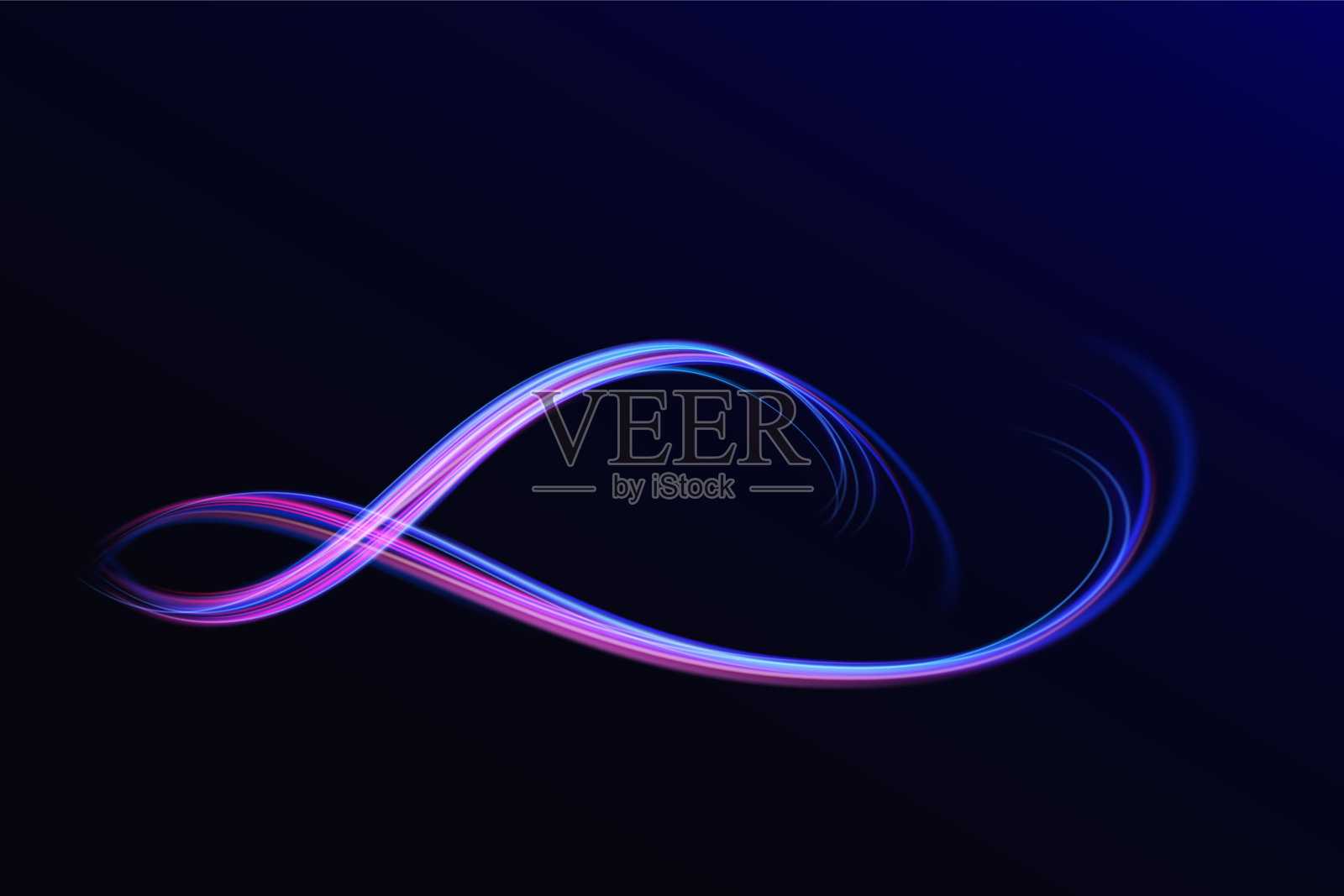 美丽的闪光和火花。红蓝特效，超速警戒线。插画图片素材