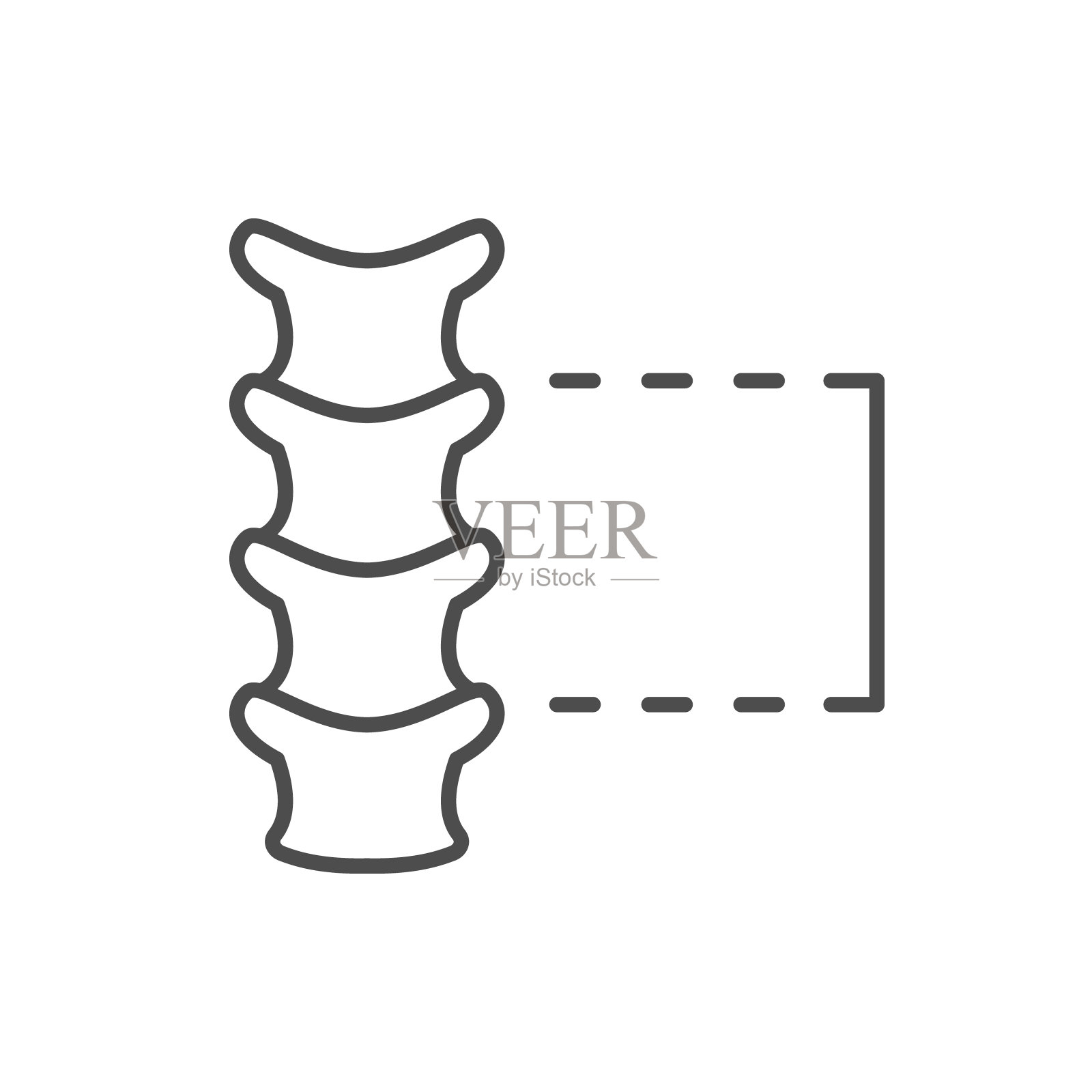 脊柱分段线轮廓图标插画图片素材