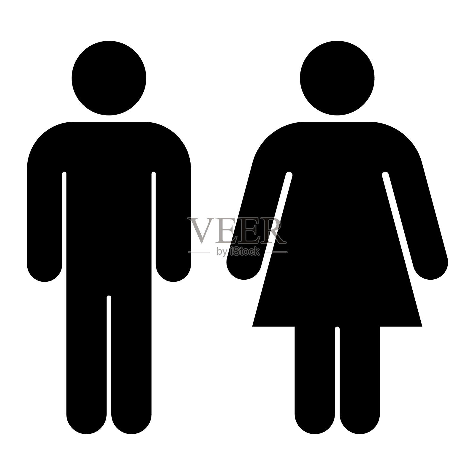 女人和男人的轮廓图标图标素材