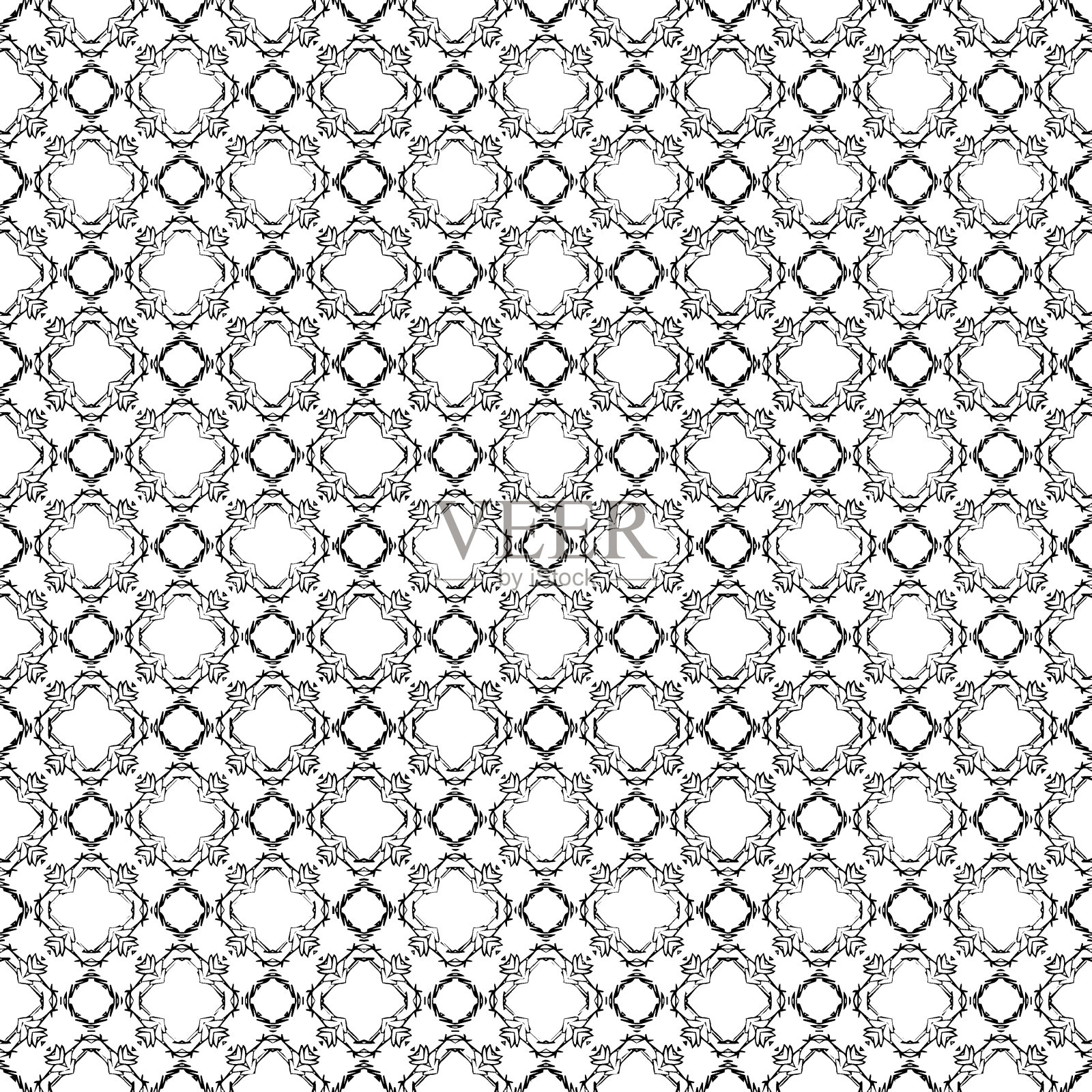 黑白无缝图案纹理。灰度装饰平面设计。插画图片素材