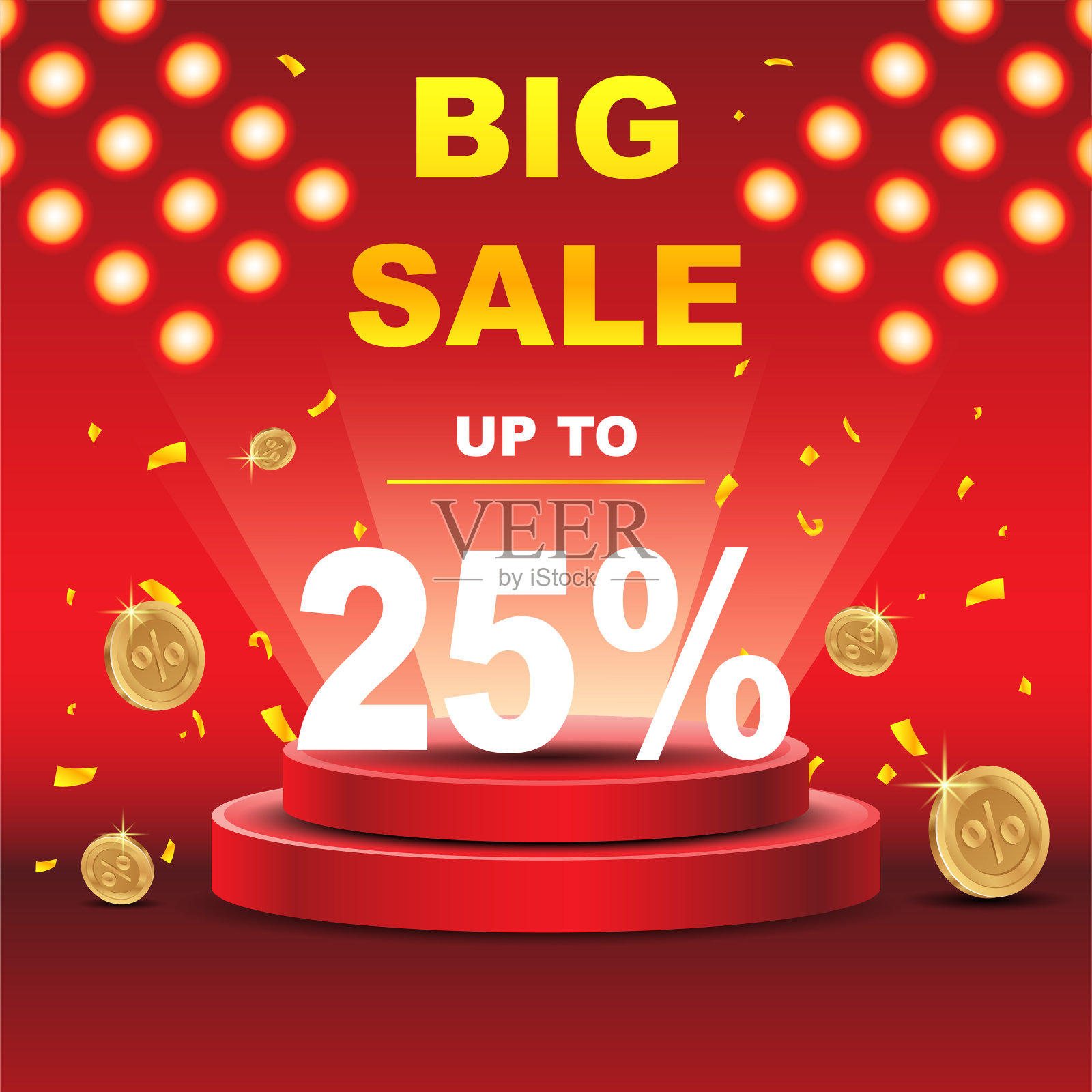 大销售25%模板插画图片素材