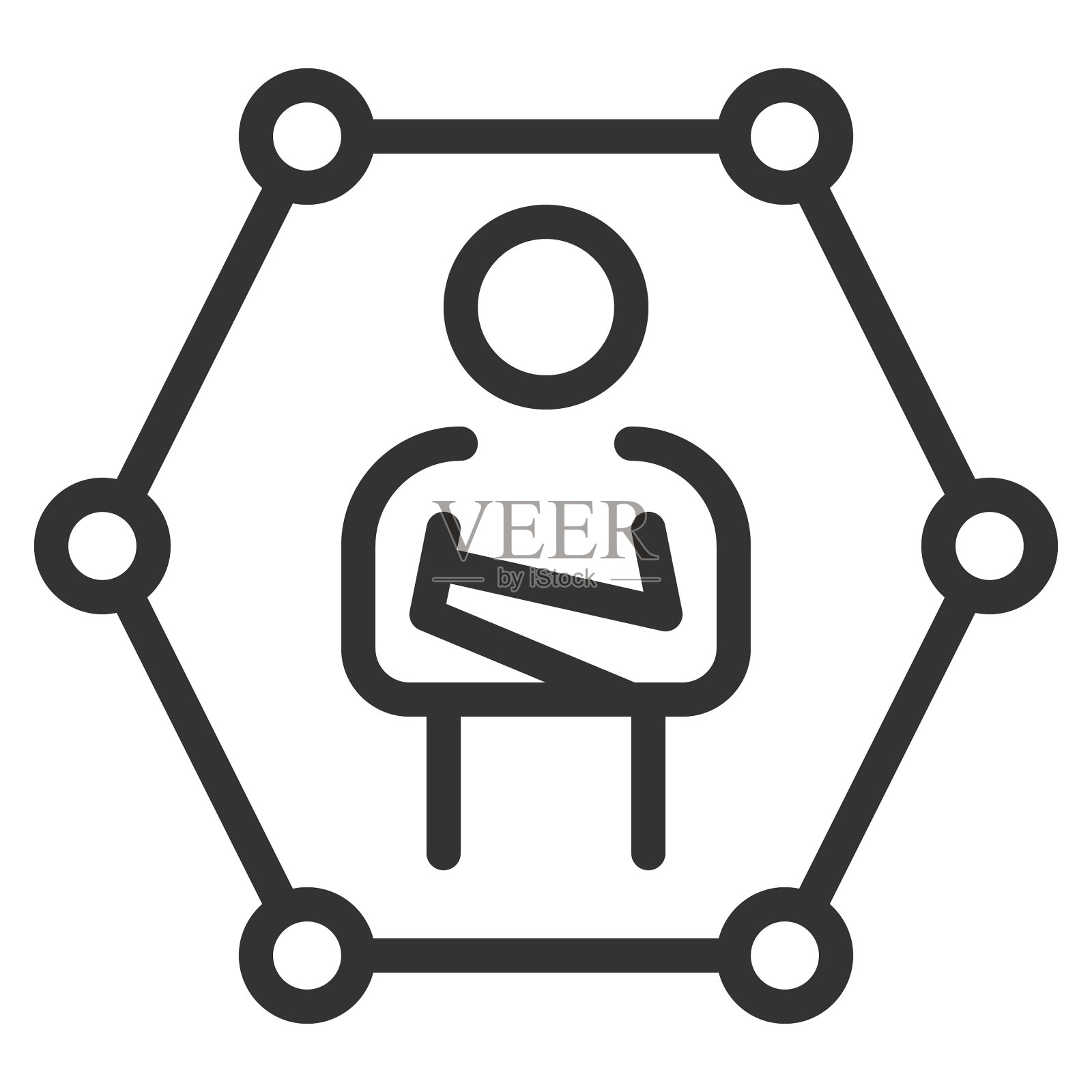 创新者图标线矢量设计元素象形图结合标志和信息图表插画图片素材