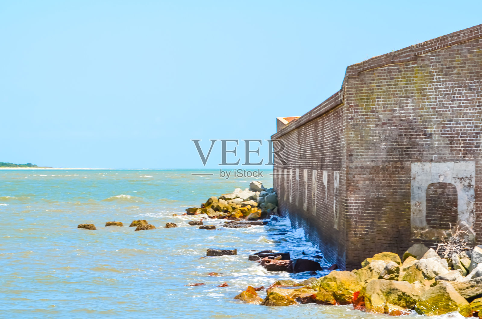 查尔斯顿港，南卡罗来纳州-莫尔特里堡照片摄影图片