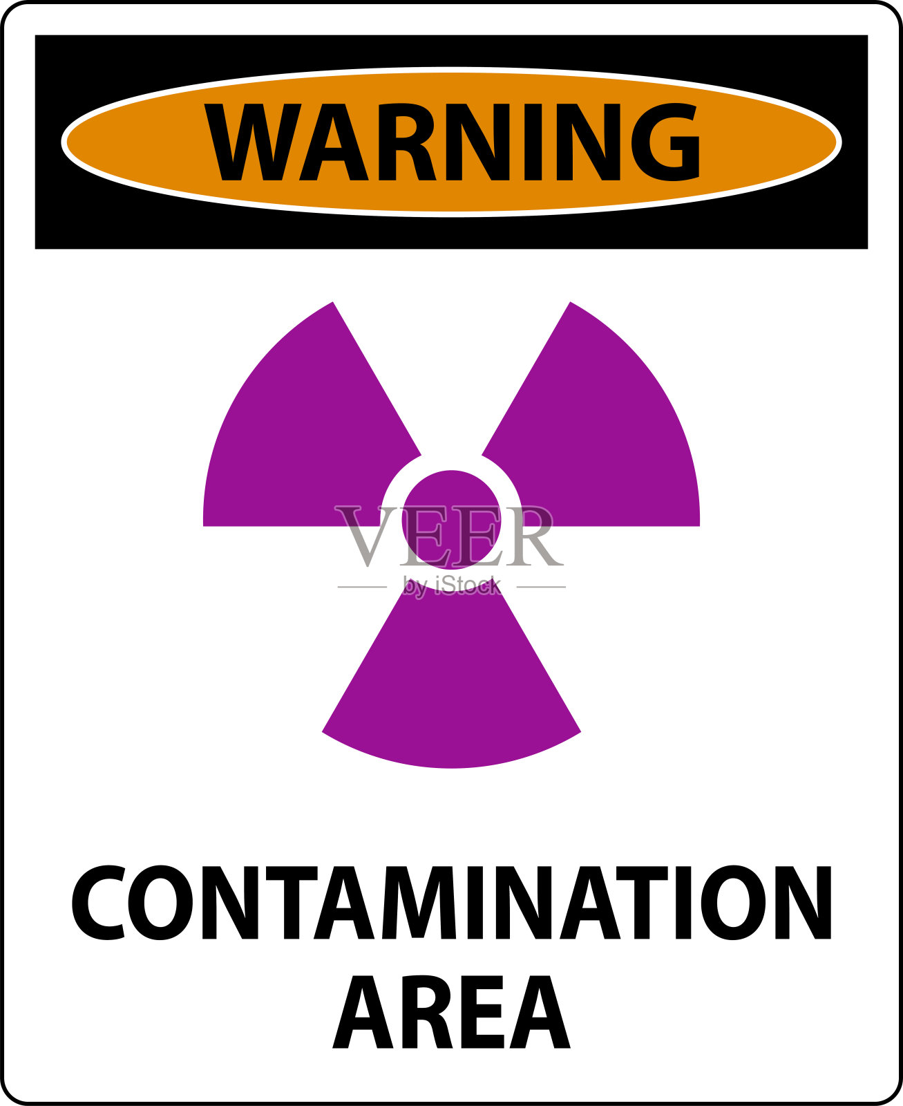 警告放射性物质标志警告污染区域插画图片素材