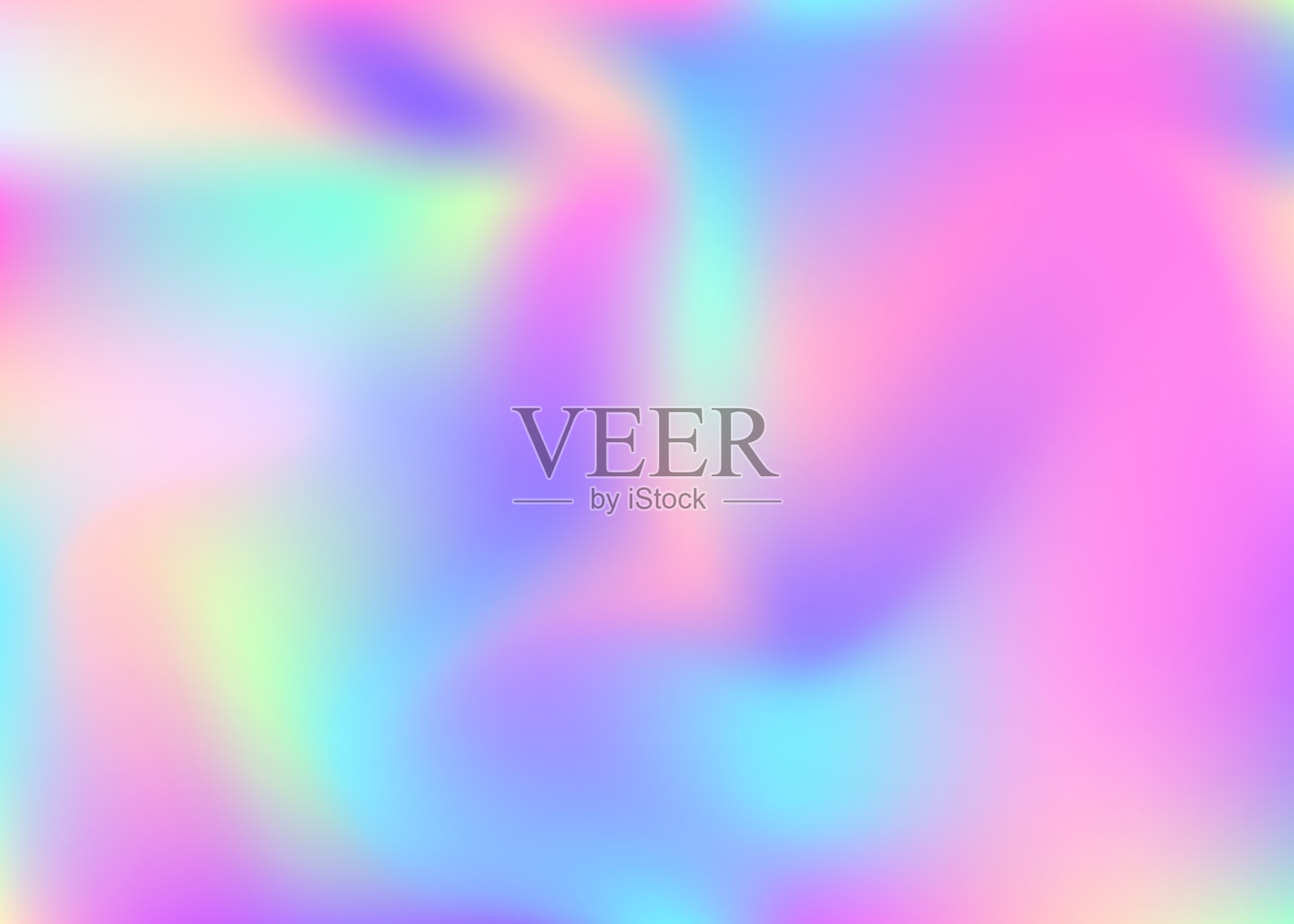 全息图梯度。数字光。紫罗兰霓虹质感。幻想米插画图片素材