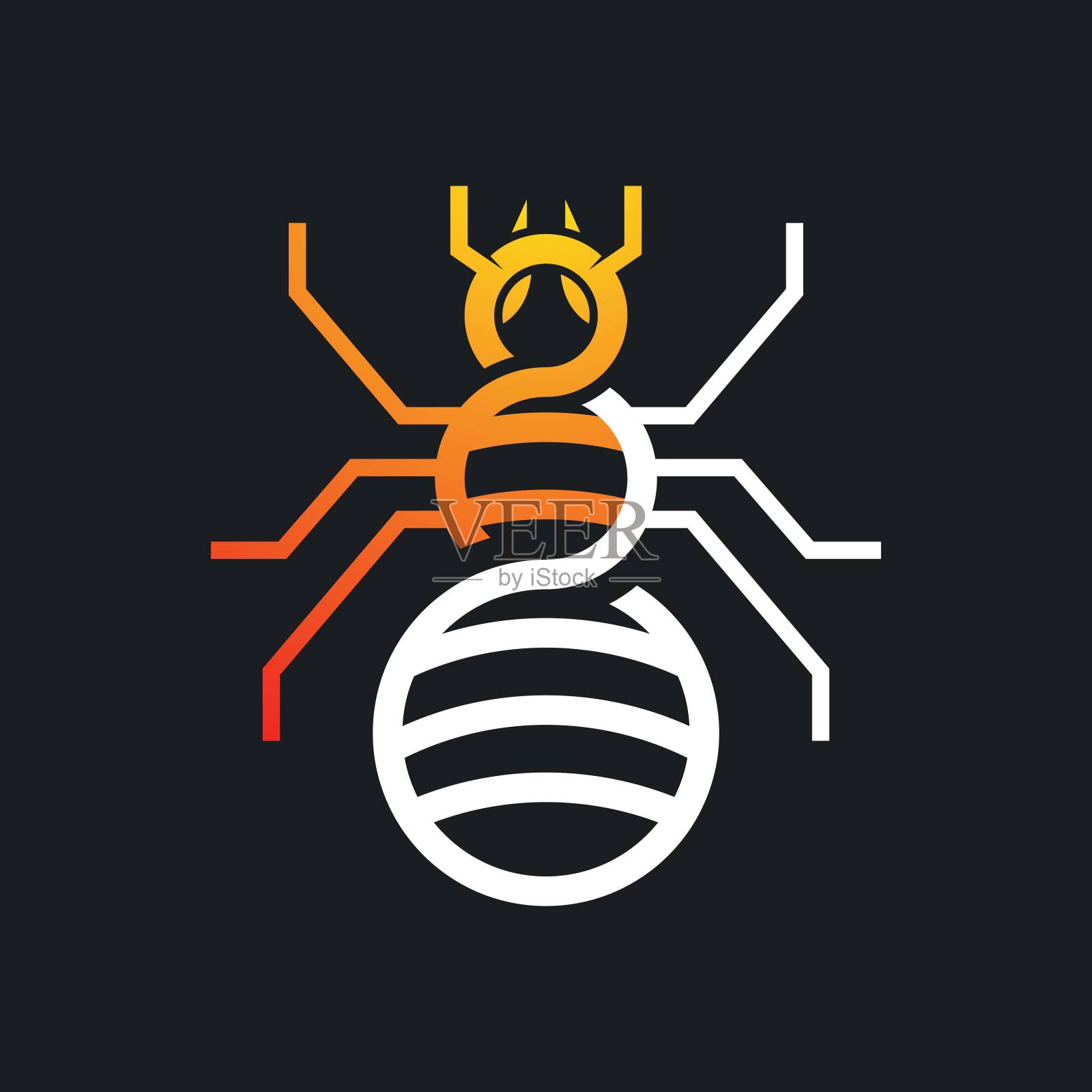 蚂蚁标志模板矢量图标插画图片素材