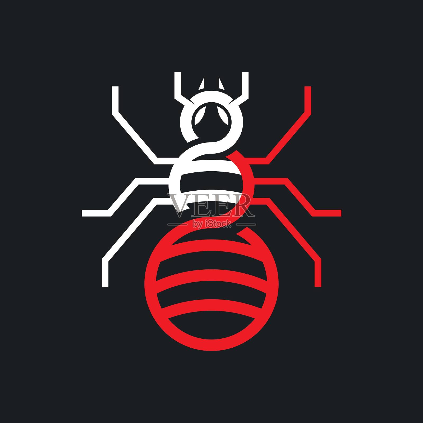 蚂蚁标志模板矢量图标插画图片素材