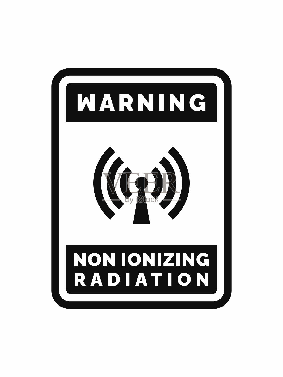 非电离辐射警告符号设计矢量插画图片素材