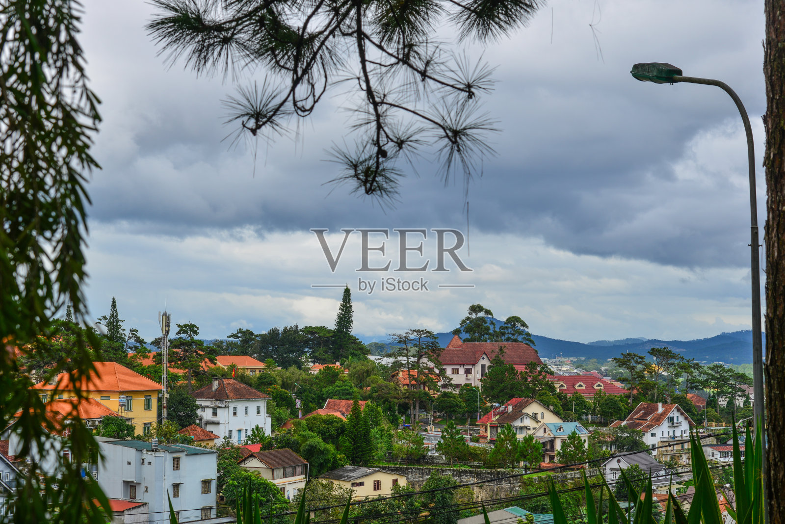 越南大叻的城市景观照片摄影图片